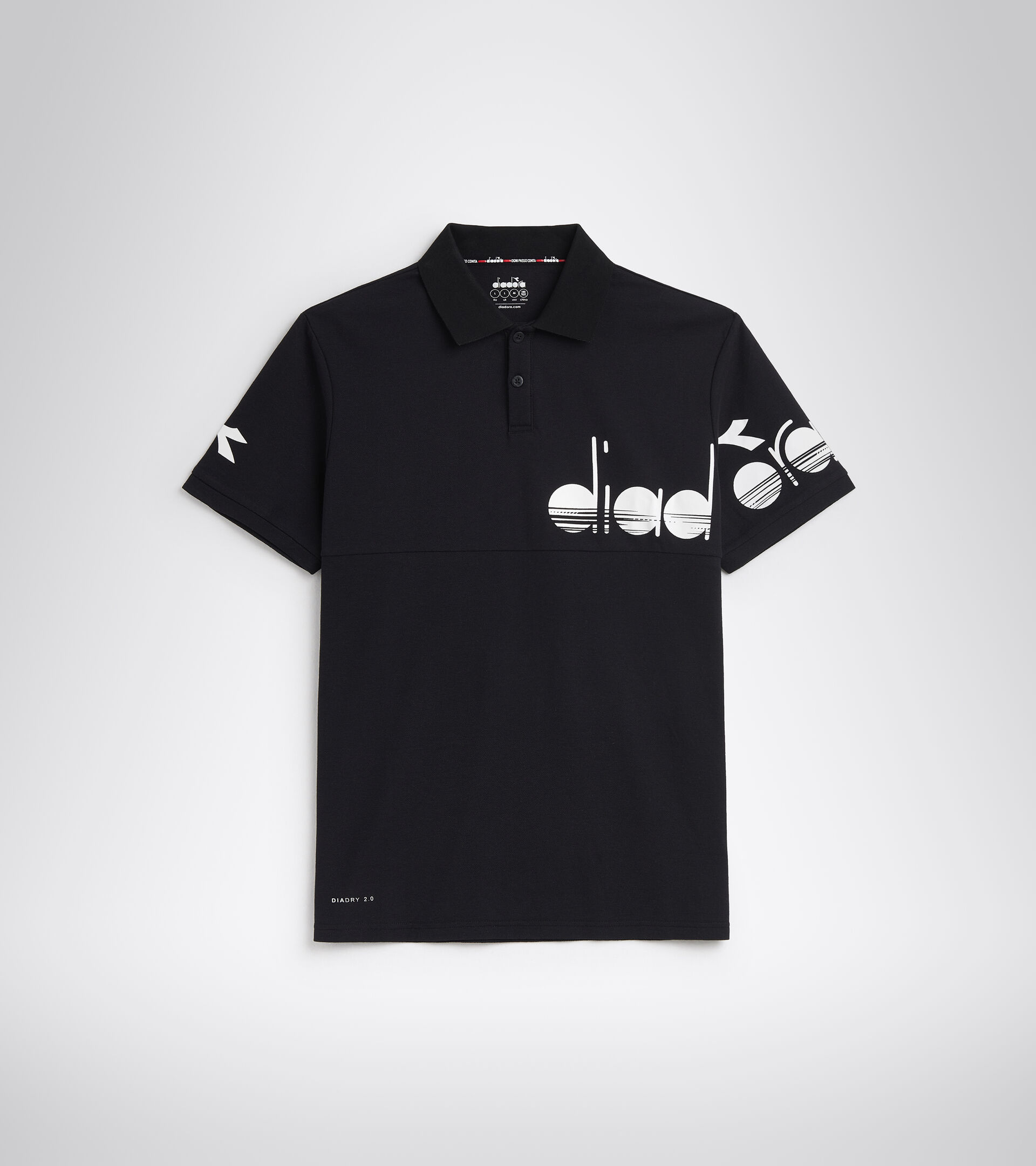 Short-sleeved tennis polo-shirt - Men SS POLO COACH BLACK - Diadora