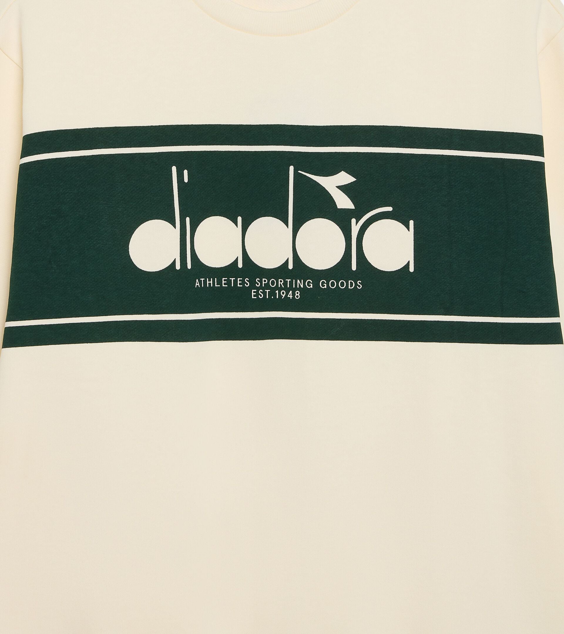 Jersey Sweatshirt - Regular fit - Men&rsquo;s LOGO CREW SWEATSHIRT (FT) WHISPER WHITE - Diadora