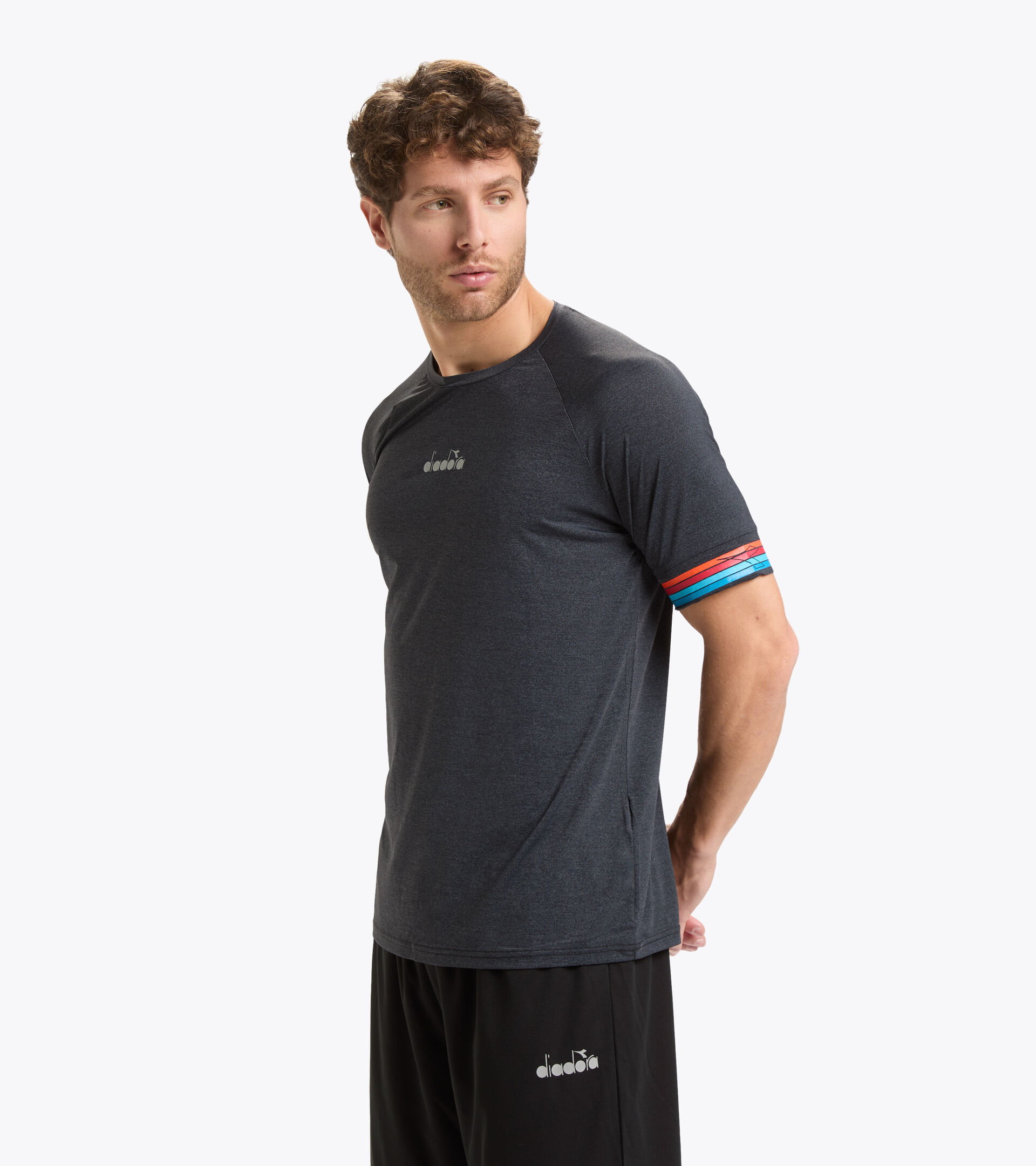 T-shirt de running - Homme SS T-SHIRT BE ONE NOIR - Diadora