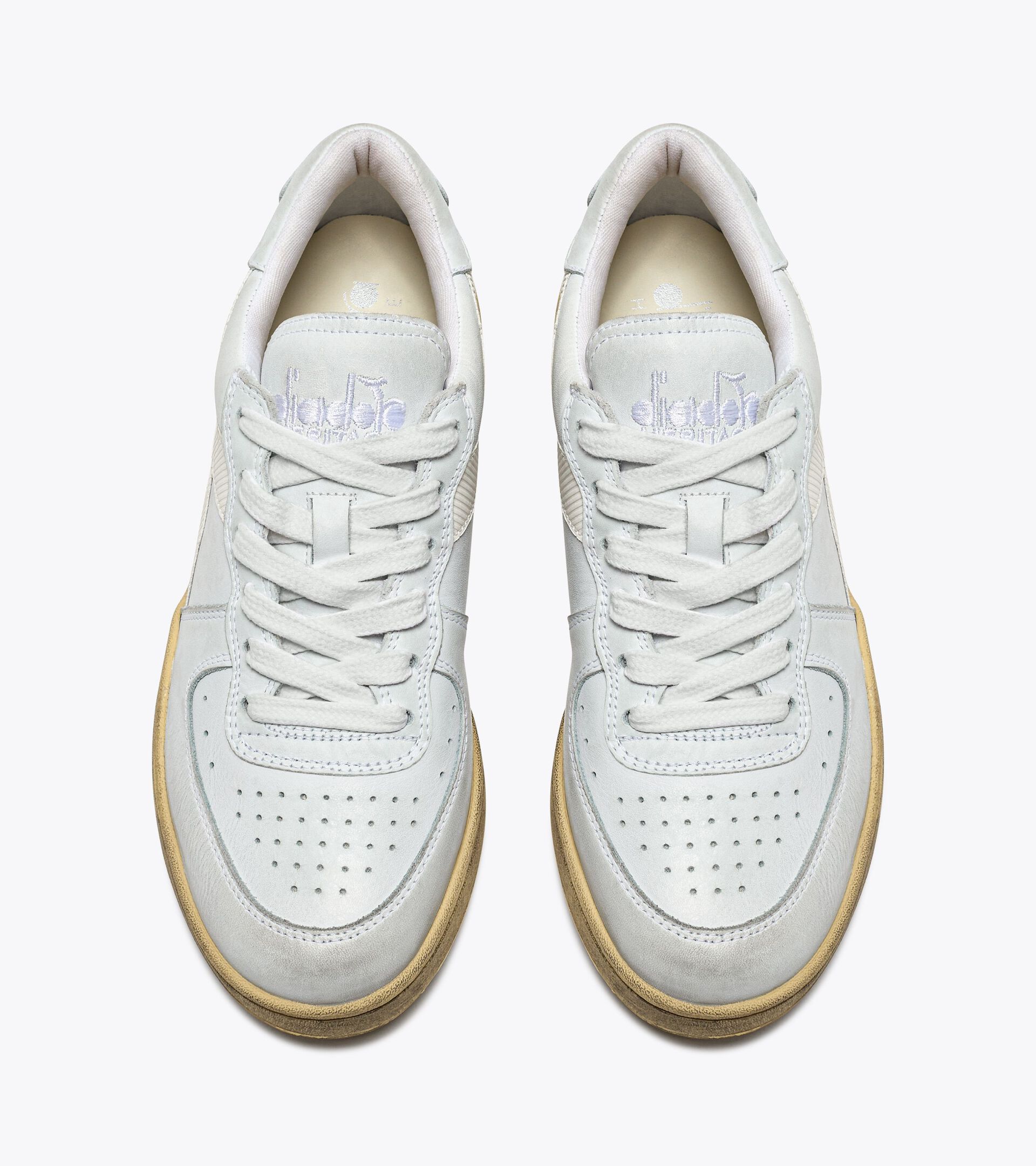 Heritage shoes - Unisex MI BASKET LOW USED WHITE /WHITE - Diadora