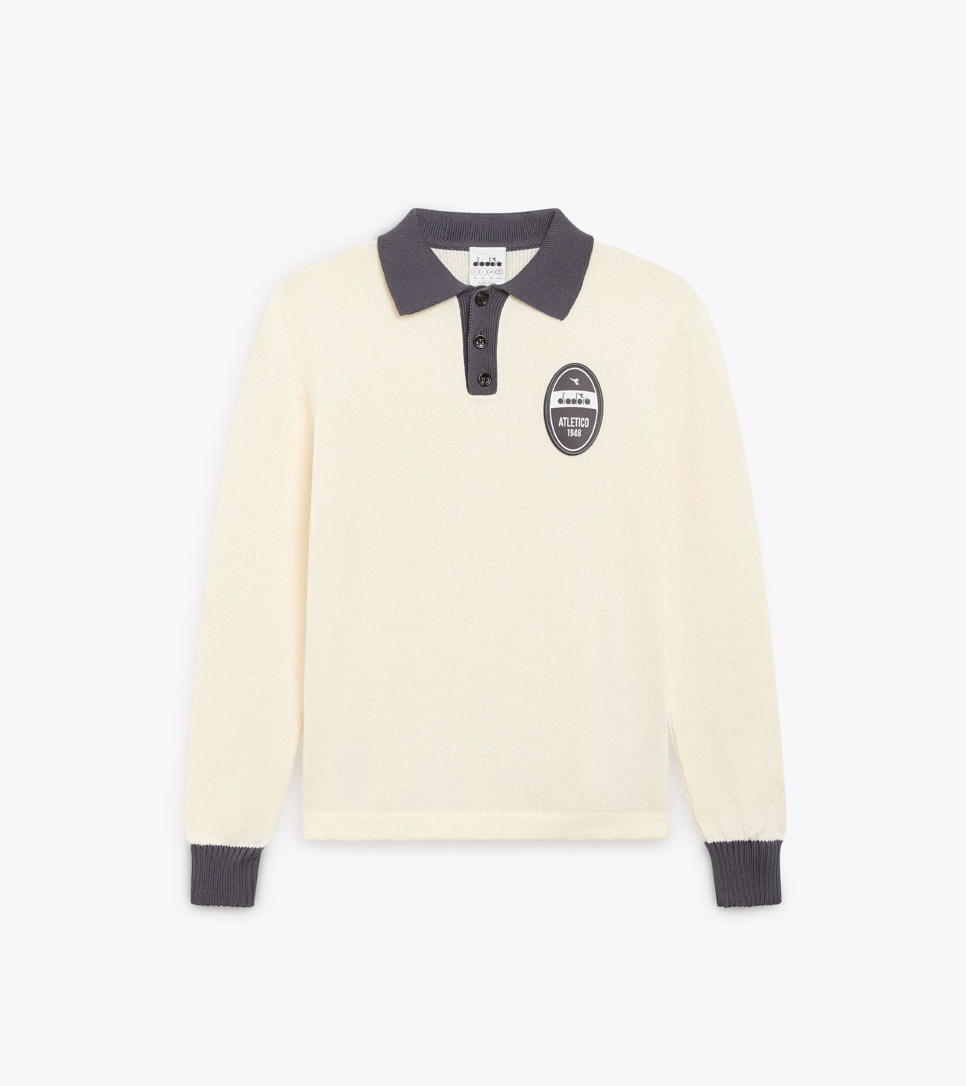 Long-sleeved Legacy polo - Made in Italy - All-gender POLO LS  LEGACY WHITE ALYSSUM - Diadora