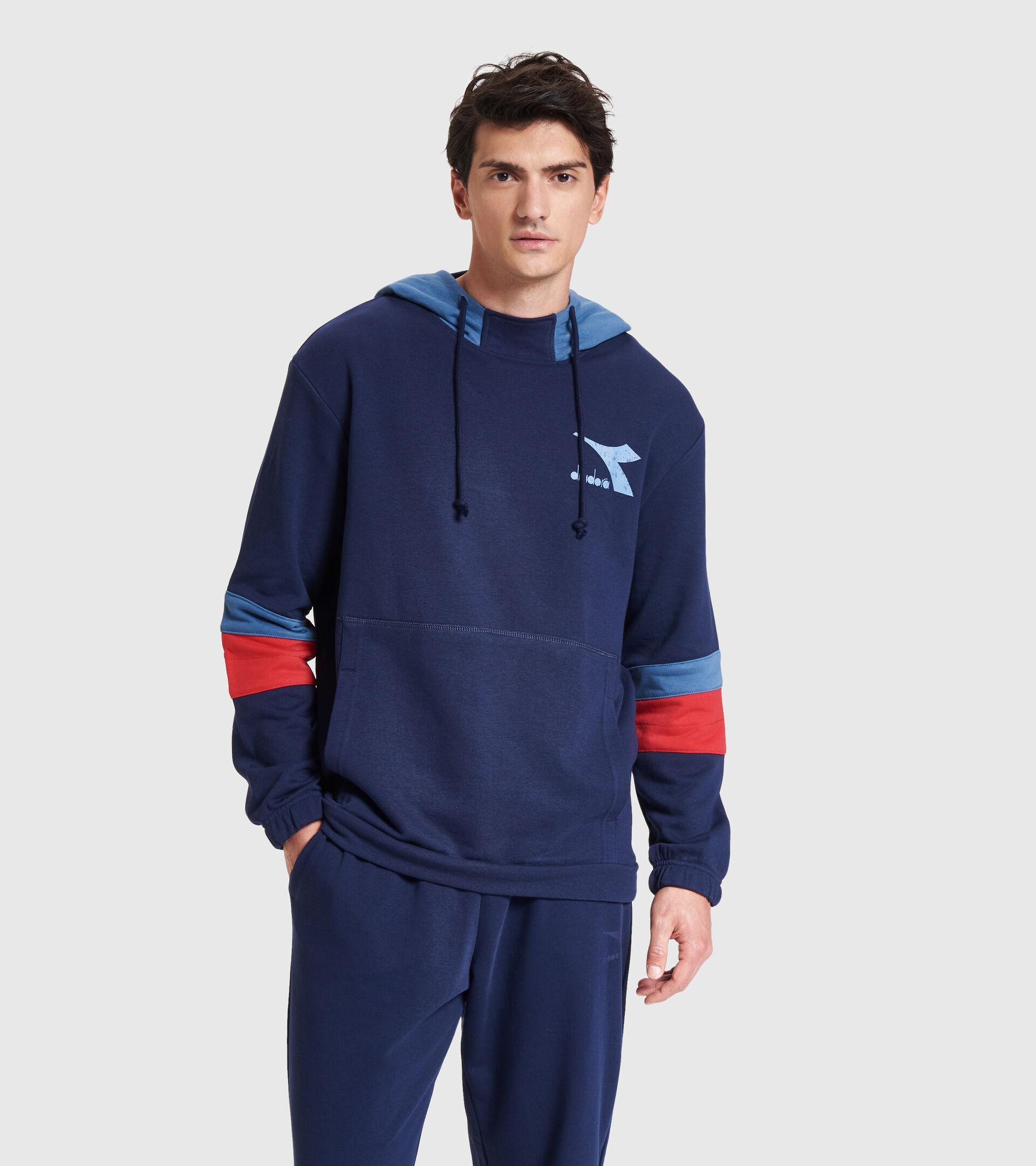 Hooded sweatshirt - Men HOODIE SWEAT SHIELD CLASSIC NAVY - Diadora