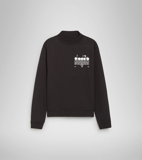 L. SWEATSHIRT CREW MANIFESTO, NOIR Sweat-shirt en coton - Femme L. SWEATSHIRT CREW MANIFESTO NOIR - Diadora