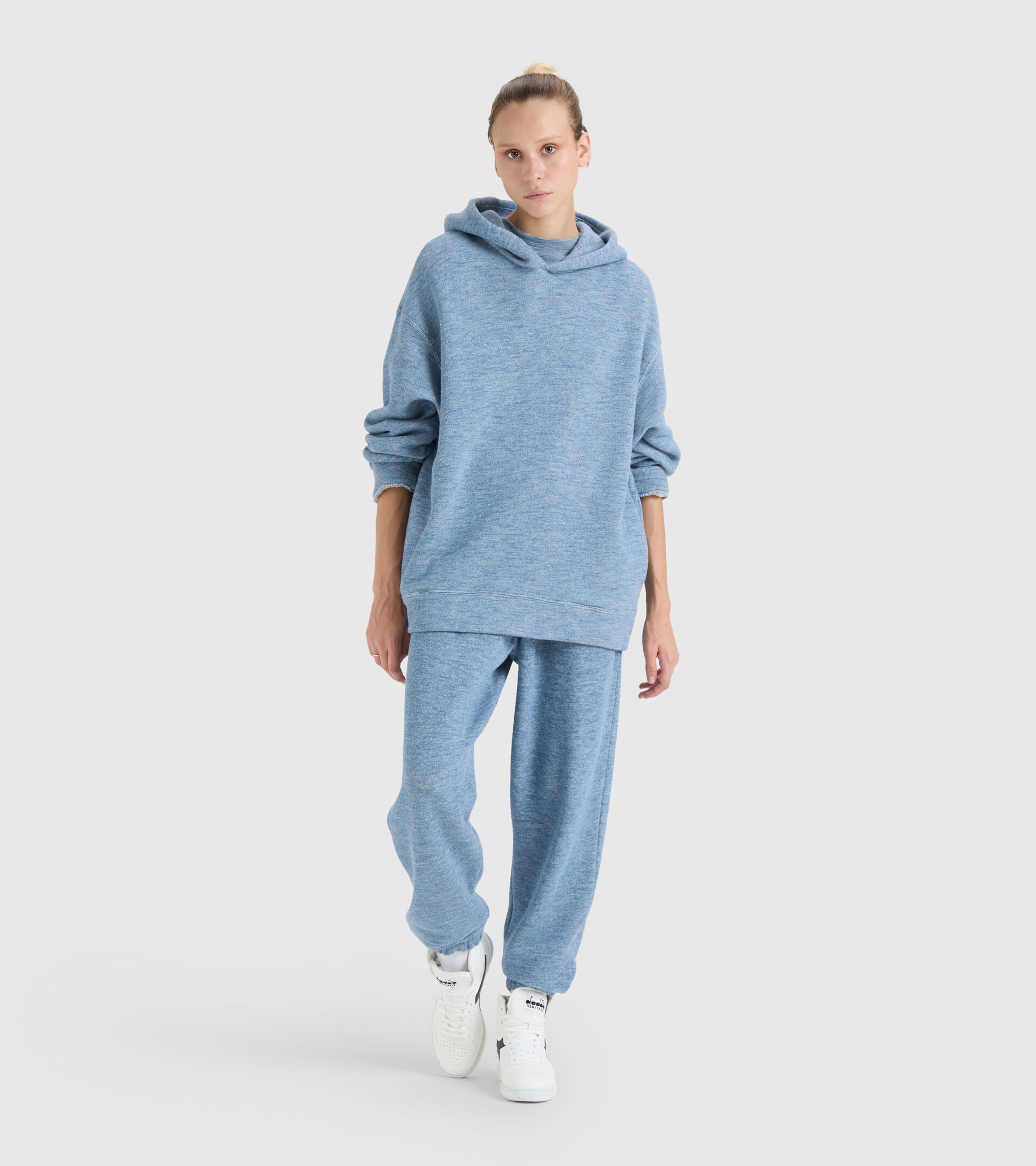 Felpa con cappuccio - Unisex HOODIE MANIFESTO 2030 MELANGE BLU BIZANTIONO - Diadora