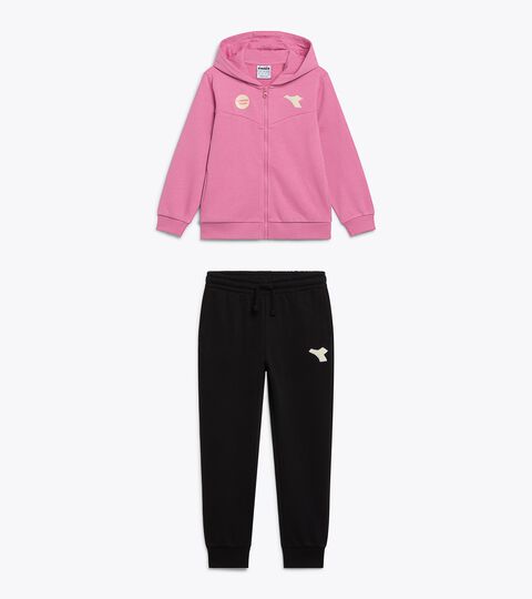 Cotton-look tracksuit - Regular/Relaxed fit - Boys and girls JU. TRACKSUIT HD FZ LOGO (FT) CASHMERE ROSE - Diadora