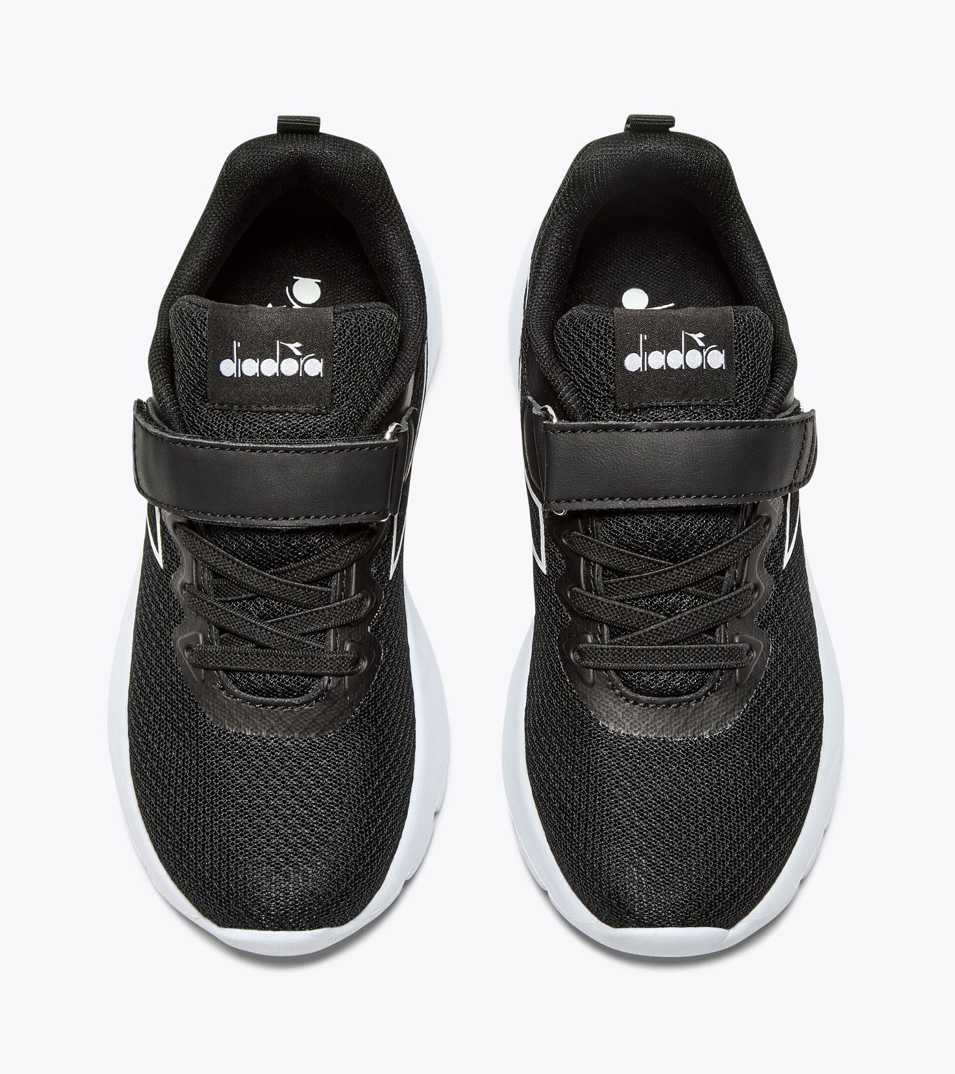 Running  shoe -  4-8  years old - Kids EVO RUN PS BLACK /WHITE - Diadora