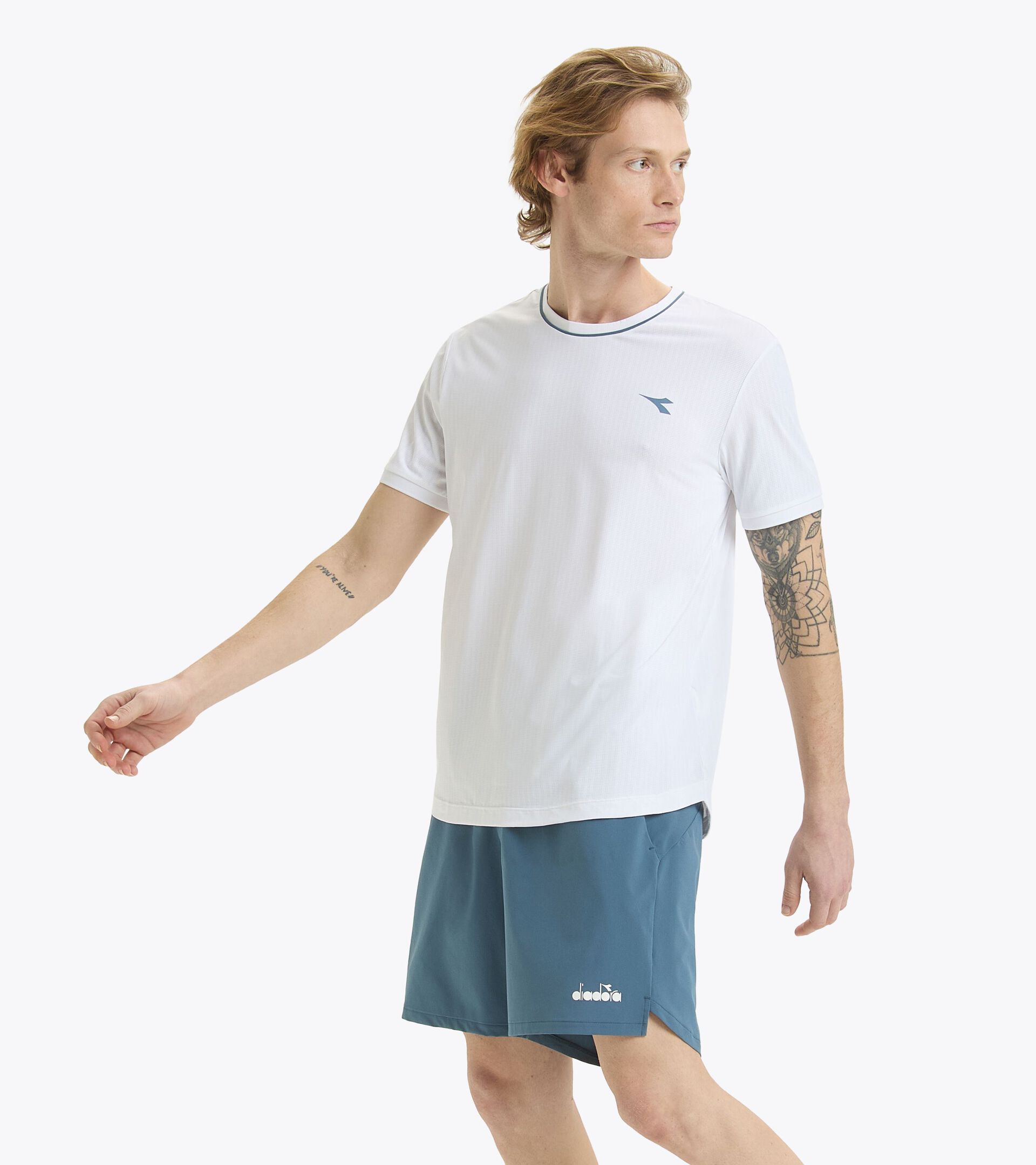 Camiseta de tenis - Hombre SS T-SHIRT ICON BLANCO VIVO - Diadora