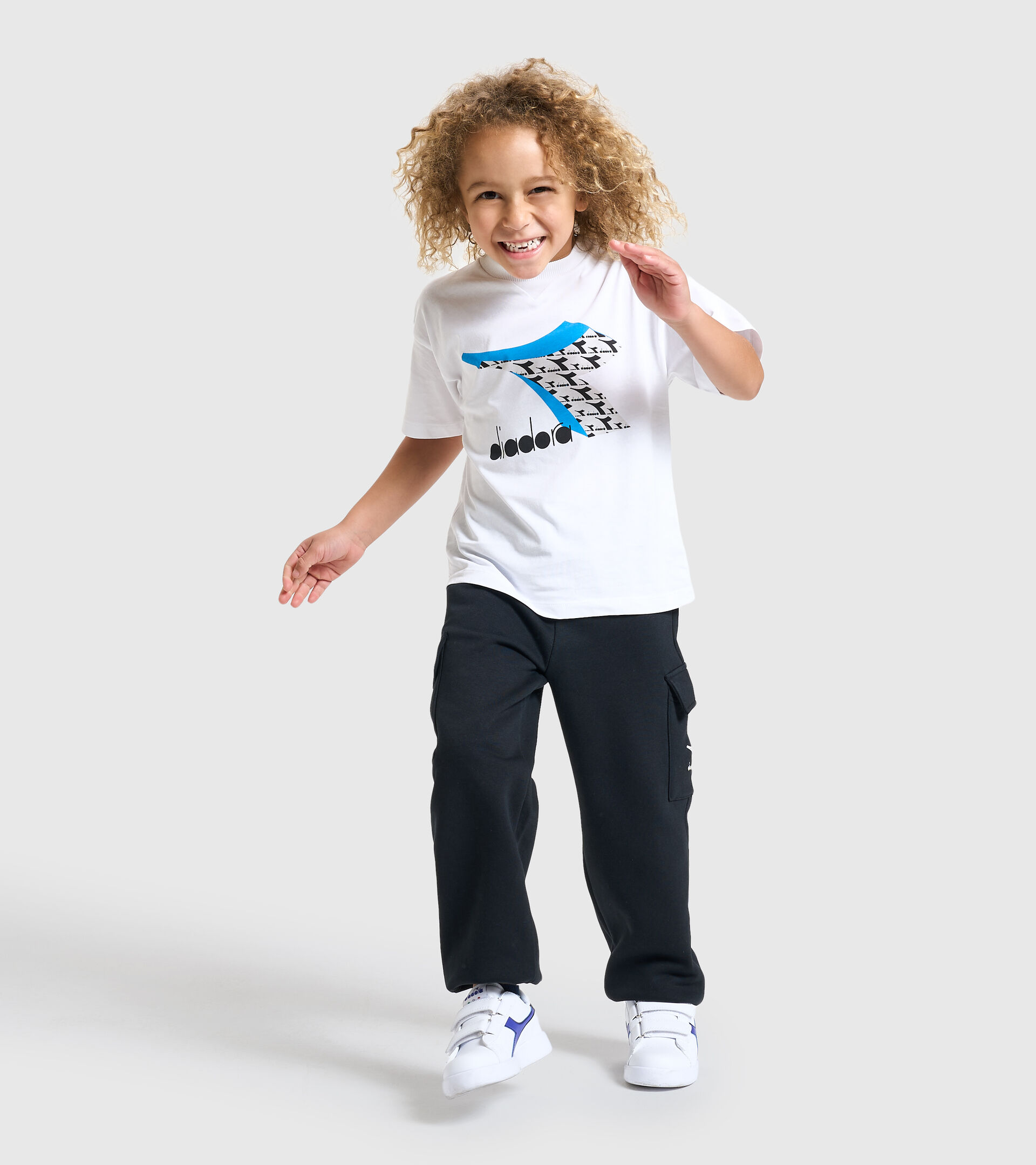 Sports trousers - Kids JB.PANTS CUFF HOOPLA BLACK - Diadora