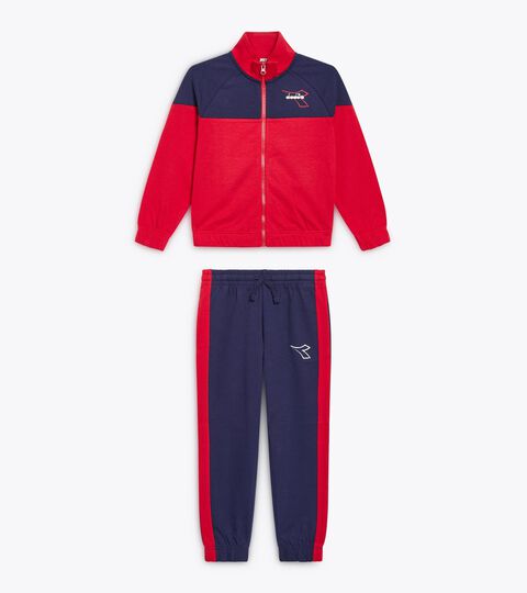 Sports tracksuit - All-gender JU. TRACKSUIT FZ ESS. SPORTS  (HJ) RED SALSA - Diadora