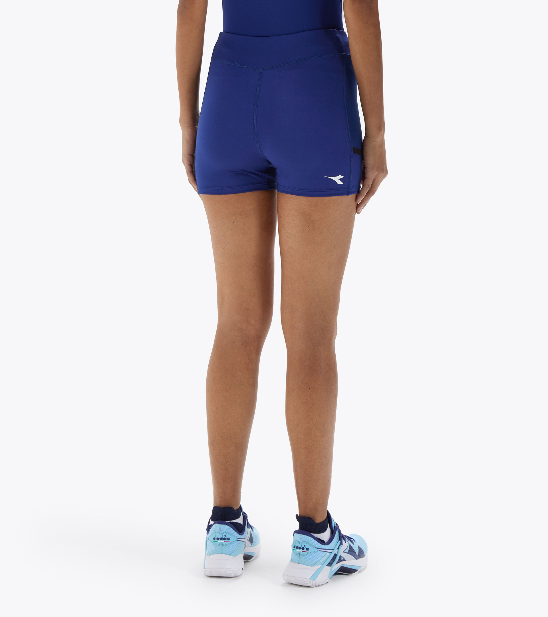 Tennis shorts - Women L. SHORT TIGHTS POCKET BLUE PRINT - Diadora