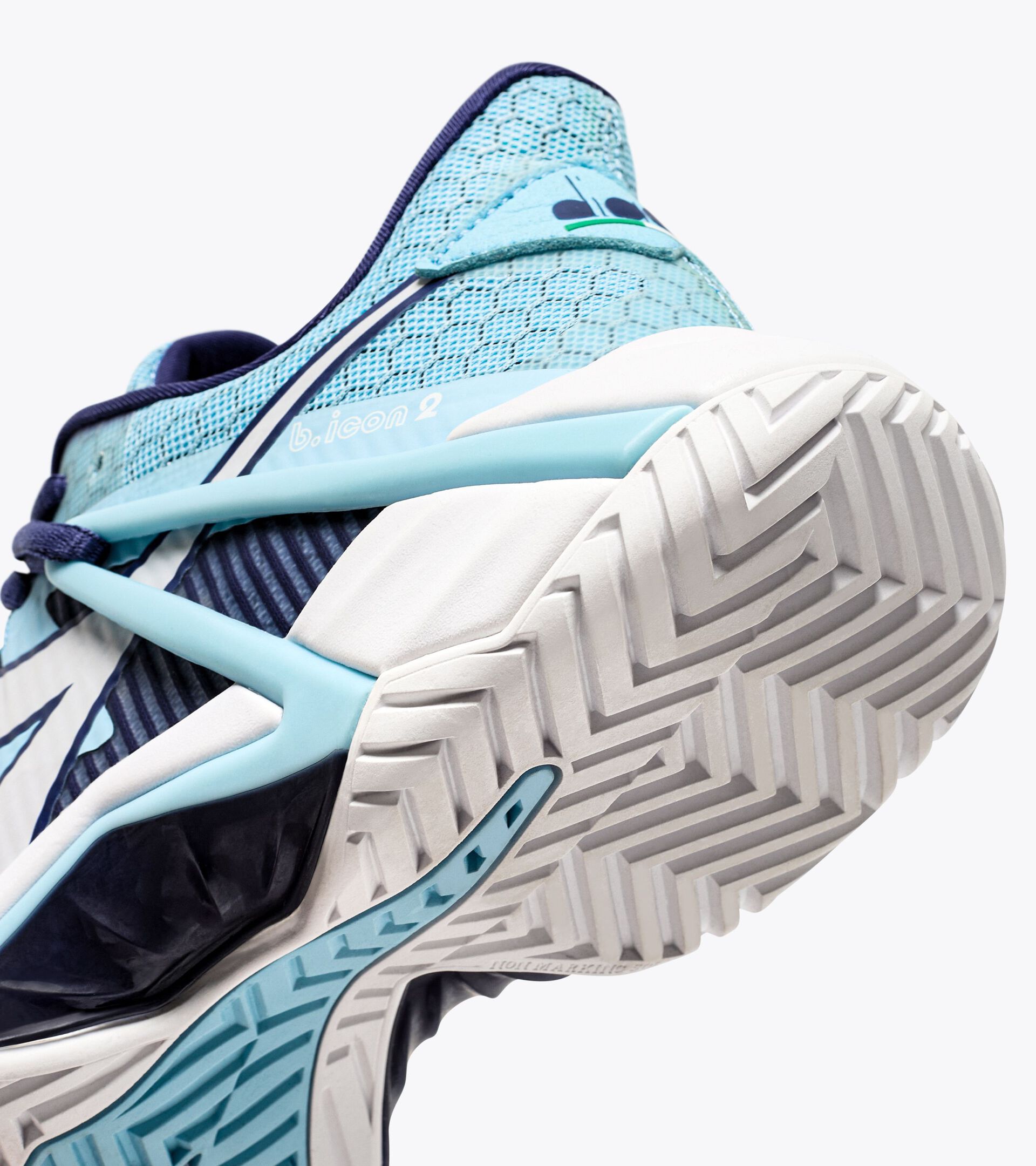Scarpe Tennis Diadora B.Icon 2 Junior | Tomaia Suprelltech E Air Mesh, Suola Duratech 5000, Blu/Rosso/Bianco - 2