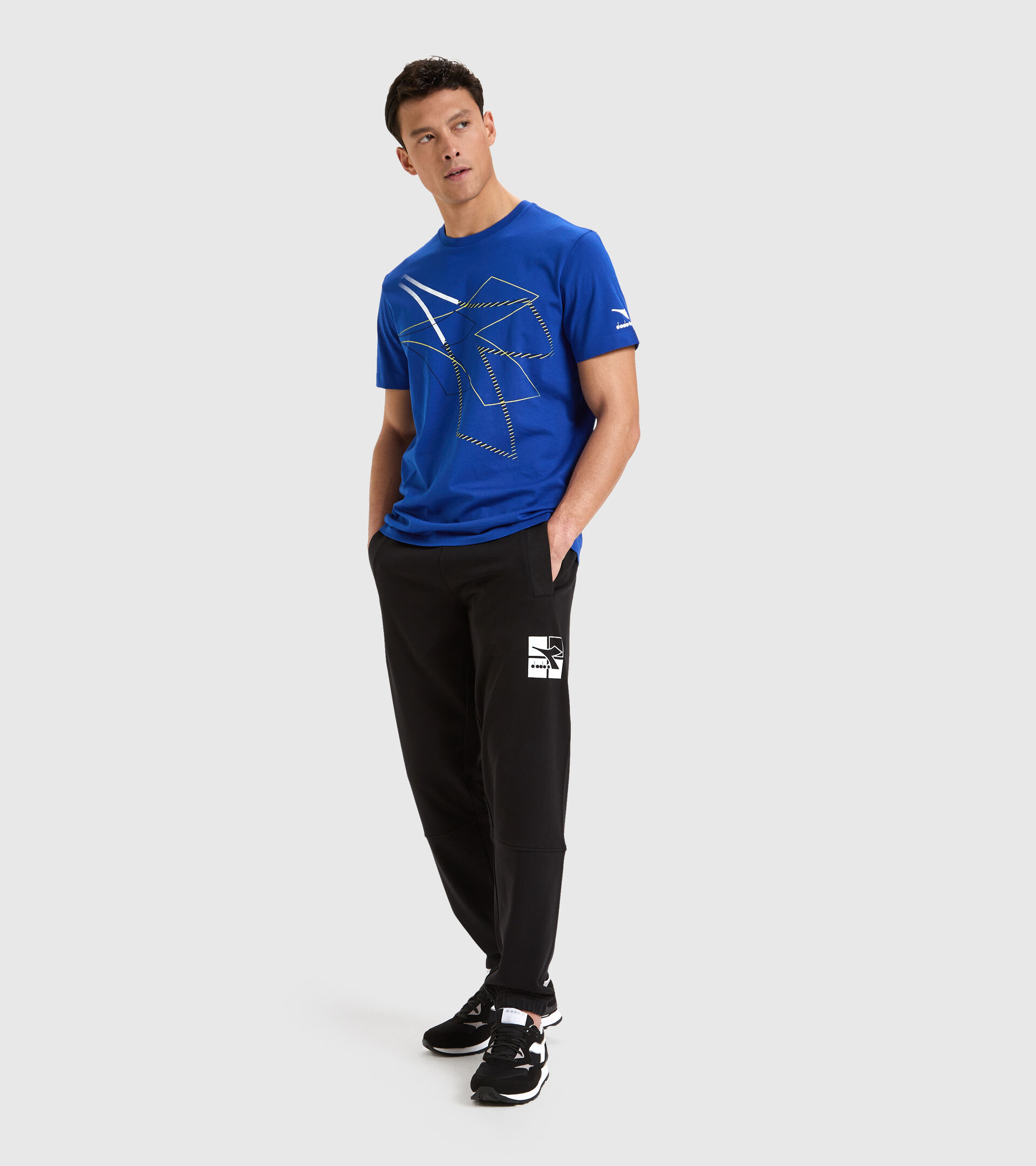 Cotton T-shirt - Men T-SHIRT SS TWIST TRUE BLUE - Diadora