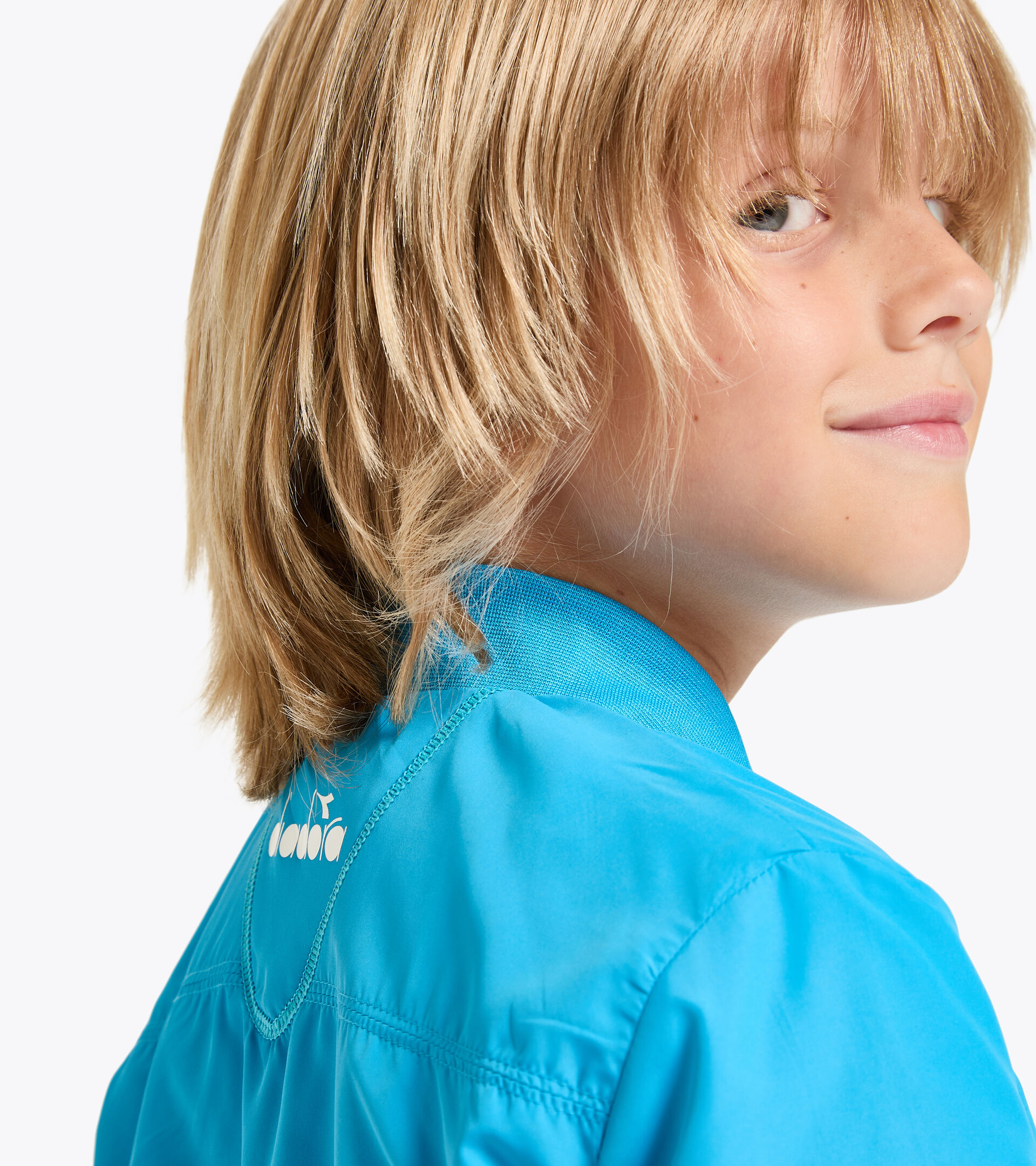 Veste de tennis - Junior J. JACKET COURT BLEU ROI FLUO - Diadora