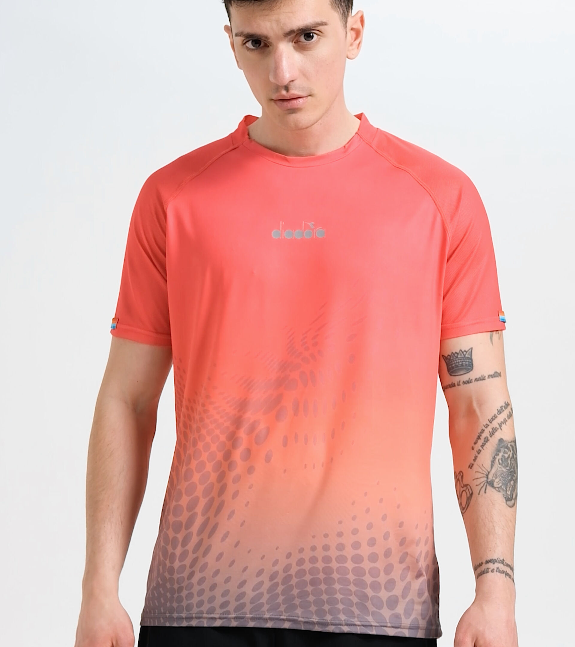 Super-light running T-shirt - Men SUPER LIGHT SS T-SHIRT BE ONE FIERY MURRINA - Diadora