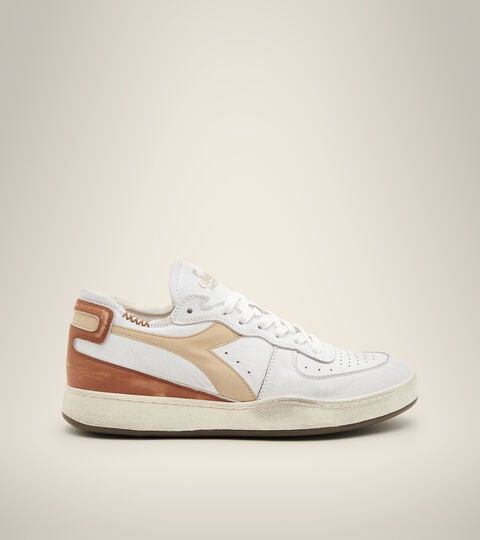 Heritage shoe - Unisex MI BASKET ROW CUT WHITE/BEIGE - Diadora