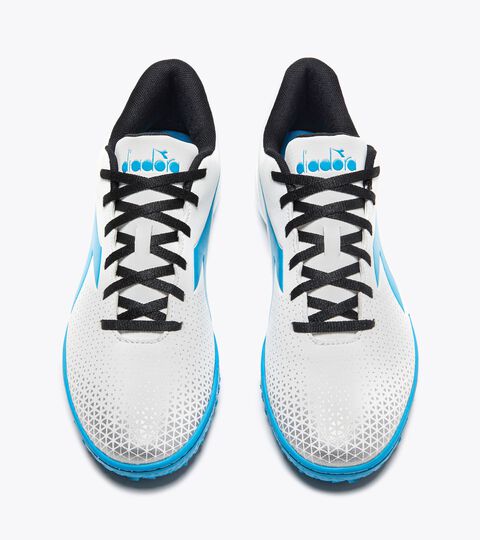 PICHICHI 6 TFR, WHITE/BLUE FLUO/SILVER DD Calcio boots for synthetic turfs or firm grounds - Men PICHICHI 6 TFR WHITE/BLUE FLUO/SILVER DD - Diadora