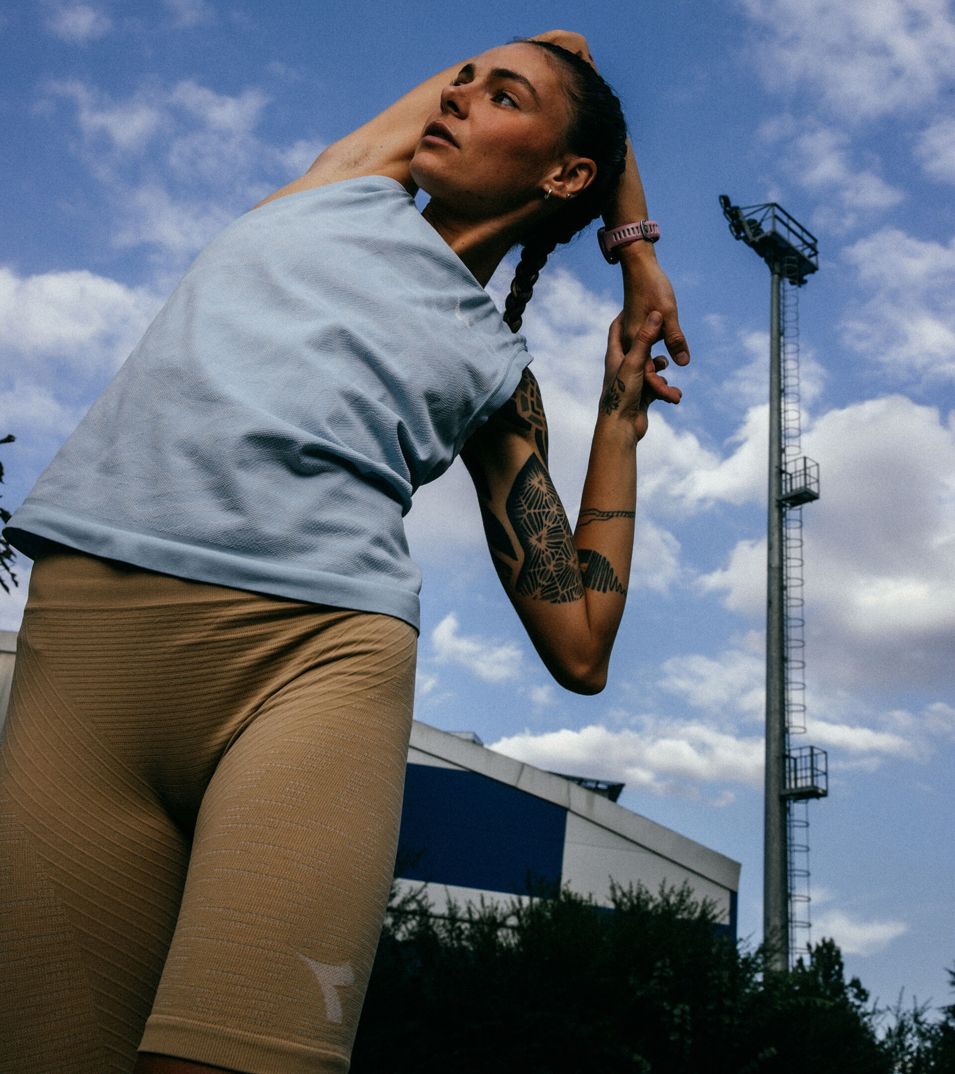 Débardeur technique thermorégulateur - Running - Femme L. TANK STRATOUNO BLEU CORYDALIS - Diadora