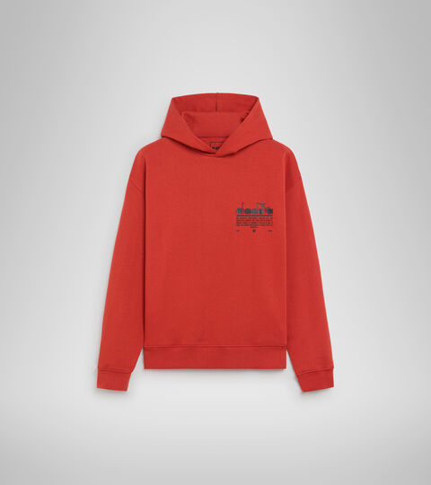 HOODIE MANIFESTO, MARRON BOSSA NOVA Sweat-shirt en coton à capuche - Unisexe HOODIE MANIFESTO MARRON BOSSA NOVA - Diadora