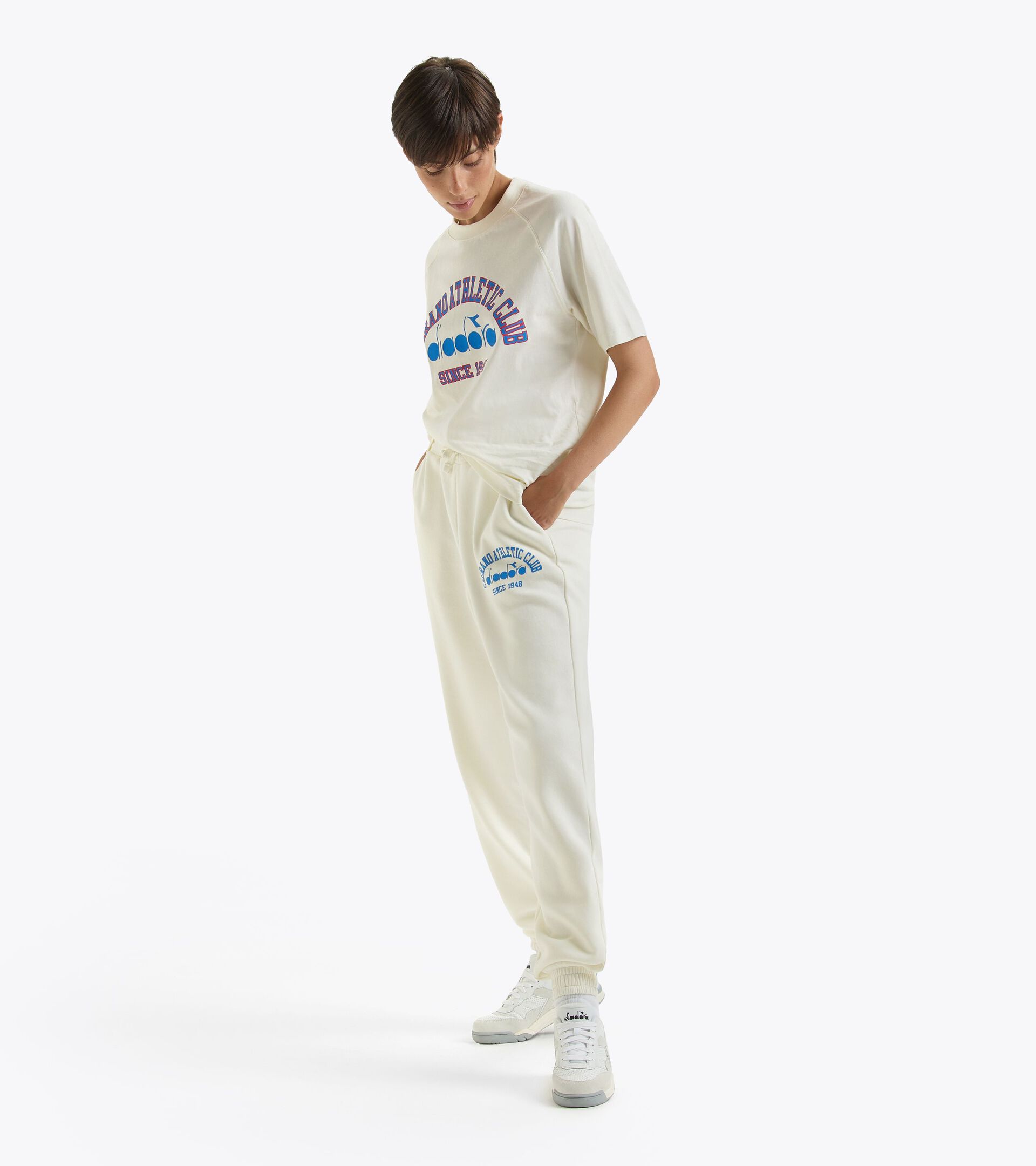 Sporthose - Gender Neutral  JOGGER PANT 1948 ATHL. CLUB VANILLE EIS WEISS - Diadora