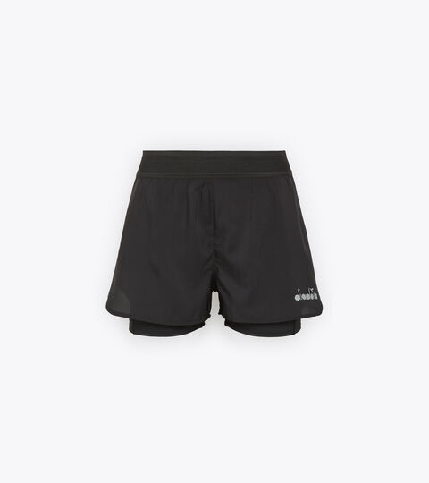 Pantaloncino da running - Donna L. DOUBLE LAYER SHORTS BE ONE NERO - Diadora
