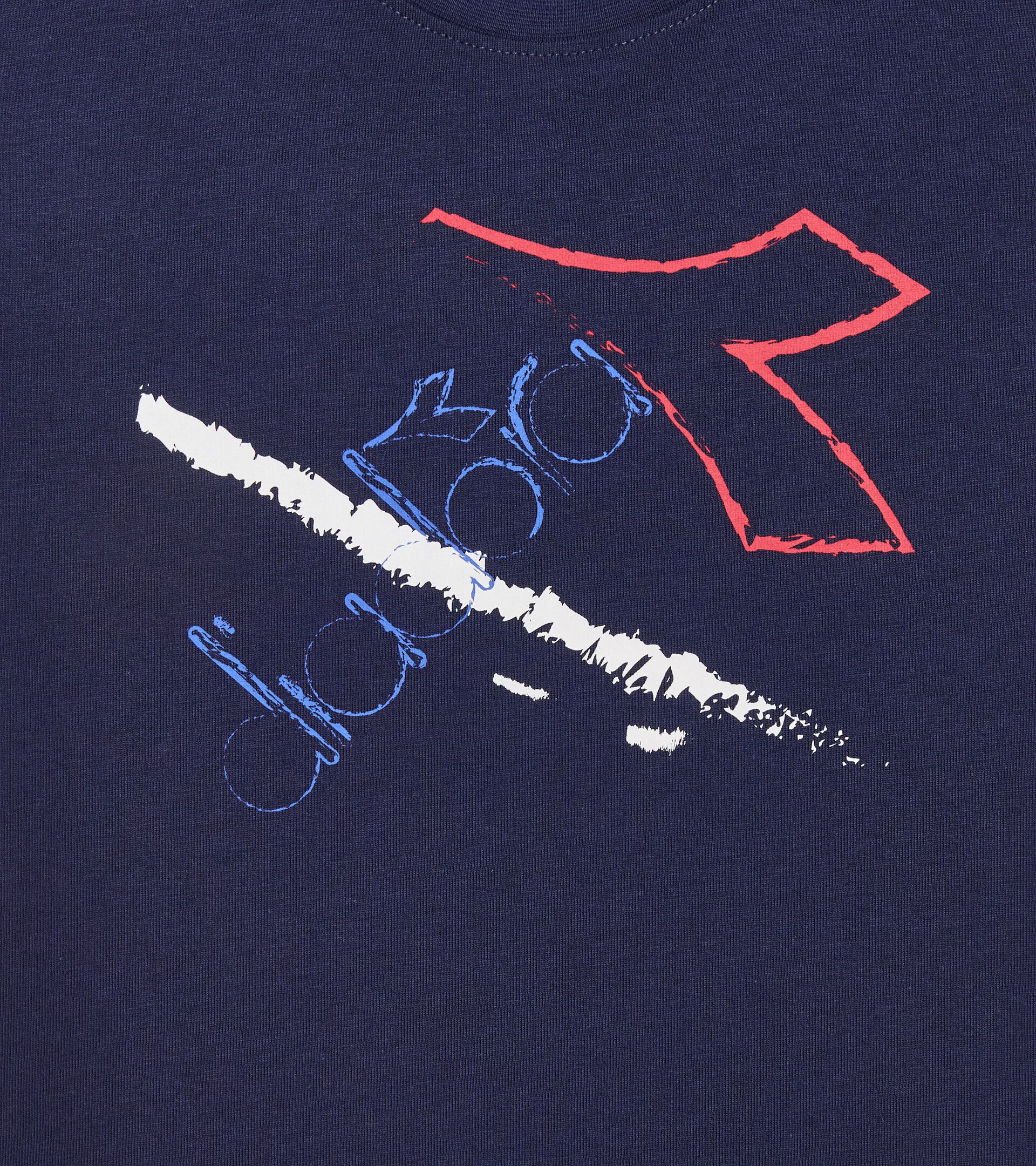 Cotton t-shirt - Boy JB. T-SHIRT SS GRAFFITI BL BLUE DENIM - Diadora