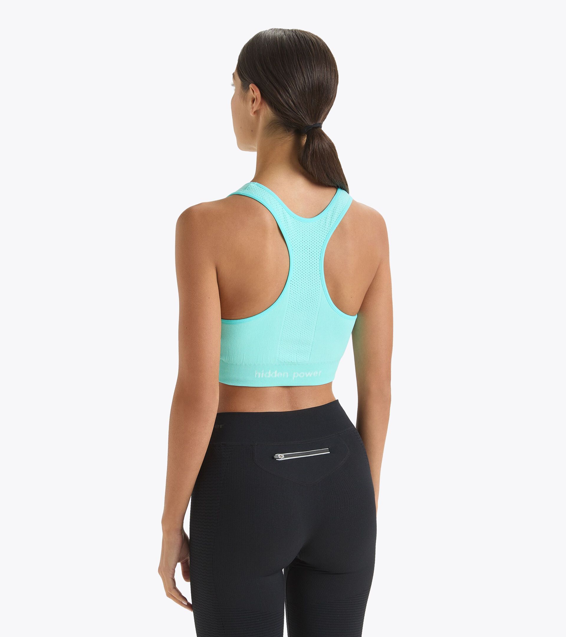 Sports bra - Women L. MEDIUM BRA ACT ARUBA BLUE - Diadora