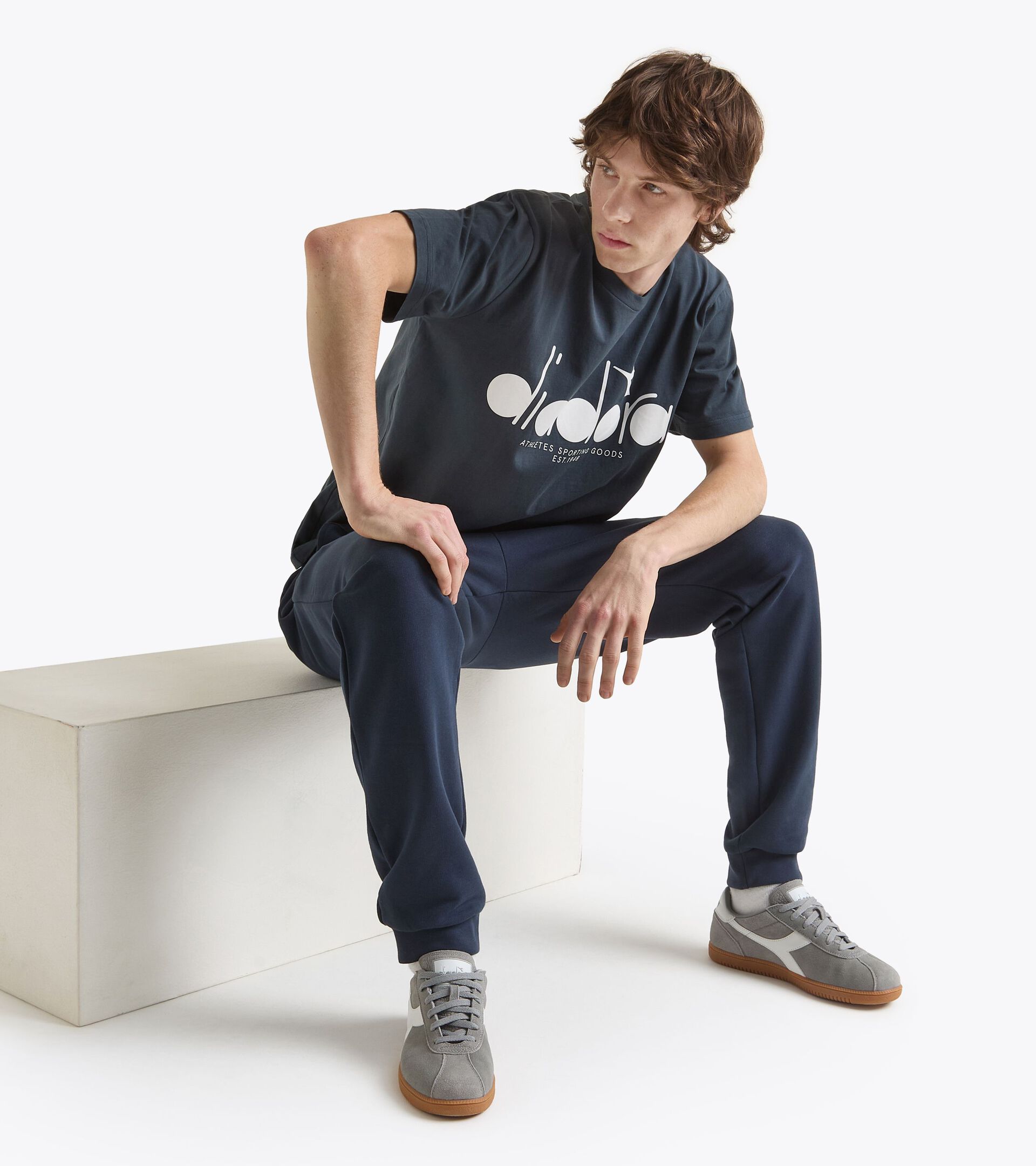 Sweatpants - All-Gender PANTS LOGO BLUE DENIM - Diadora