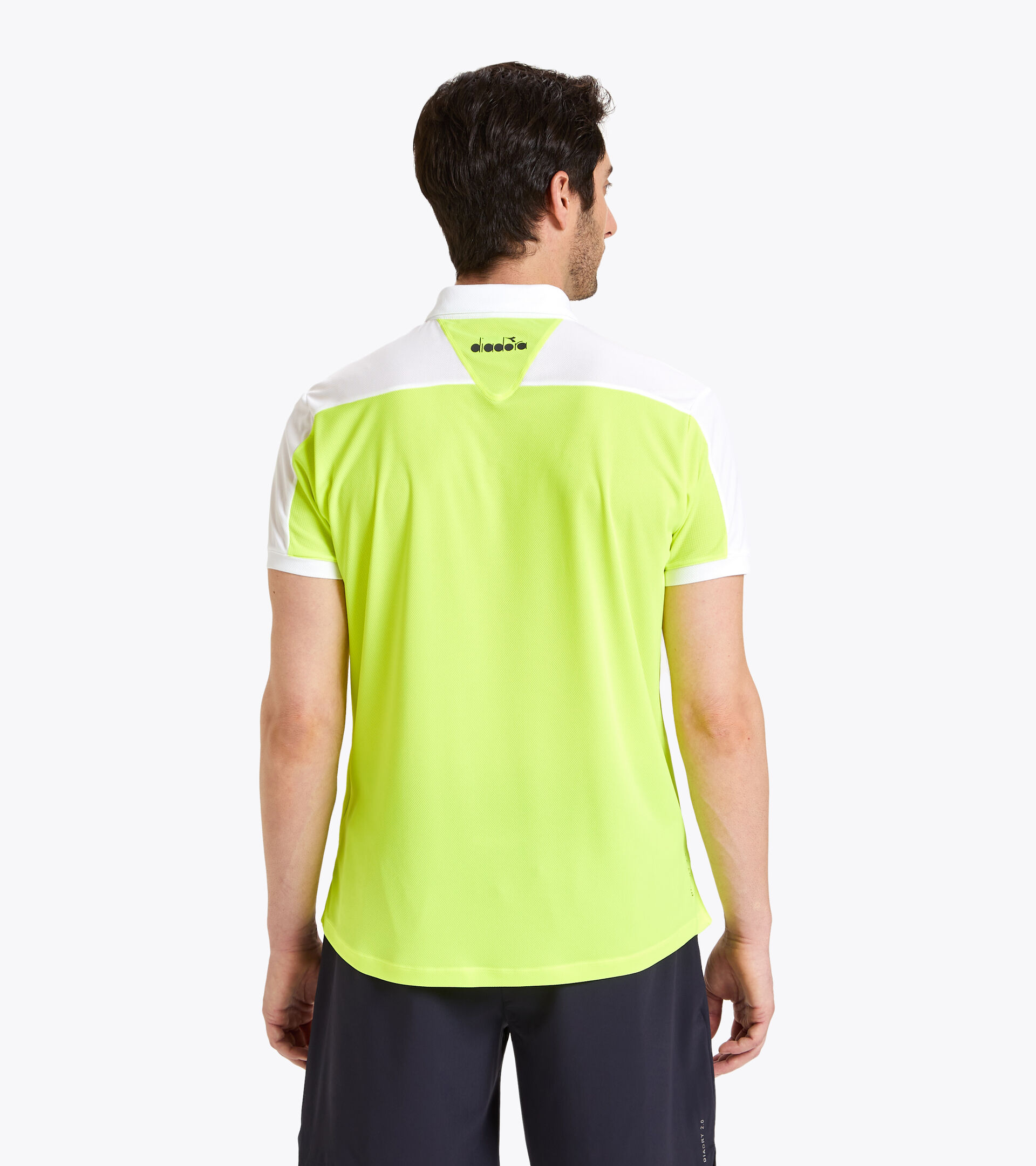 Tennis polo shirt - Men POLO COURT FLUO YELLOW DD - Diadora