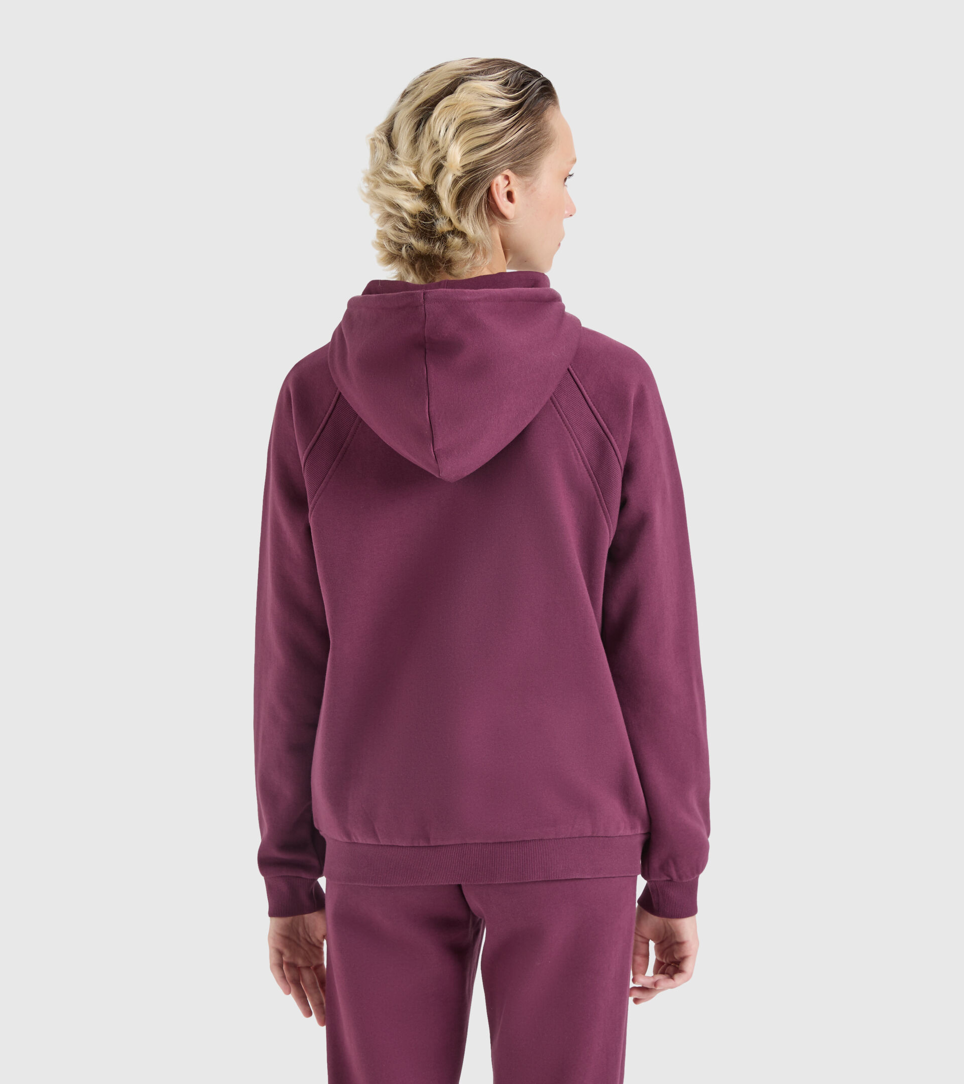 Felpa con cappuccio - Donna L.HOODIE FZ CHROMIA VIOLA AFRICANA - Diadora