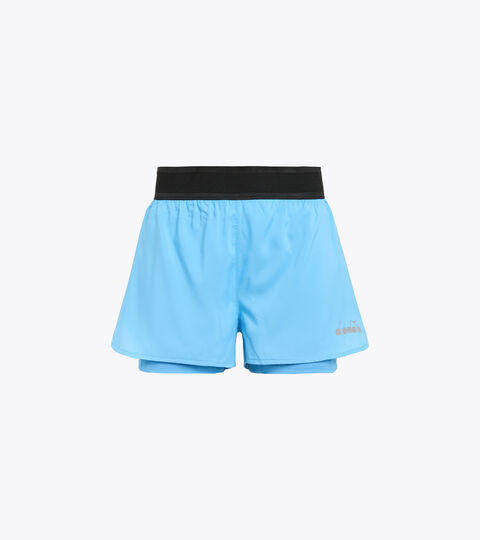 L. DOUBLE LAYER SHORTS BE ONE, BONNIE AZUL Shorts de running - Mujer L. DOUBLE LAYER SHORTS BE ONE BONNIE AZUL - Diadora