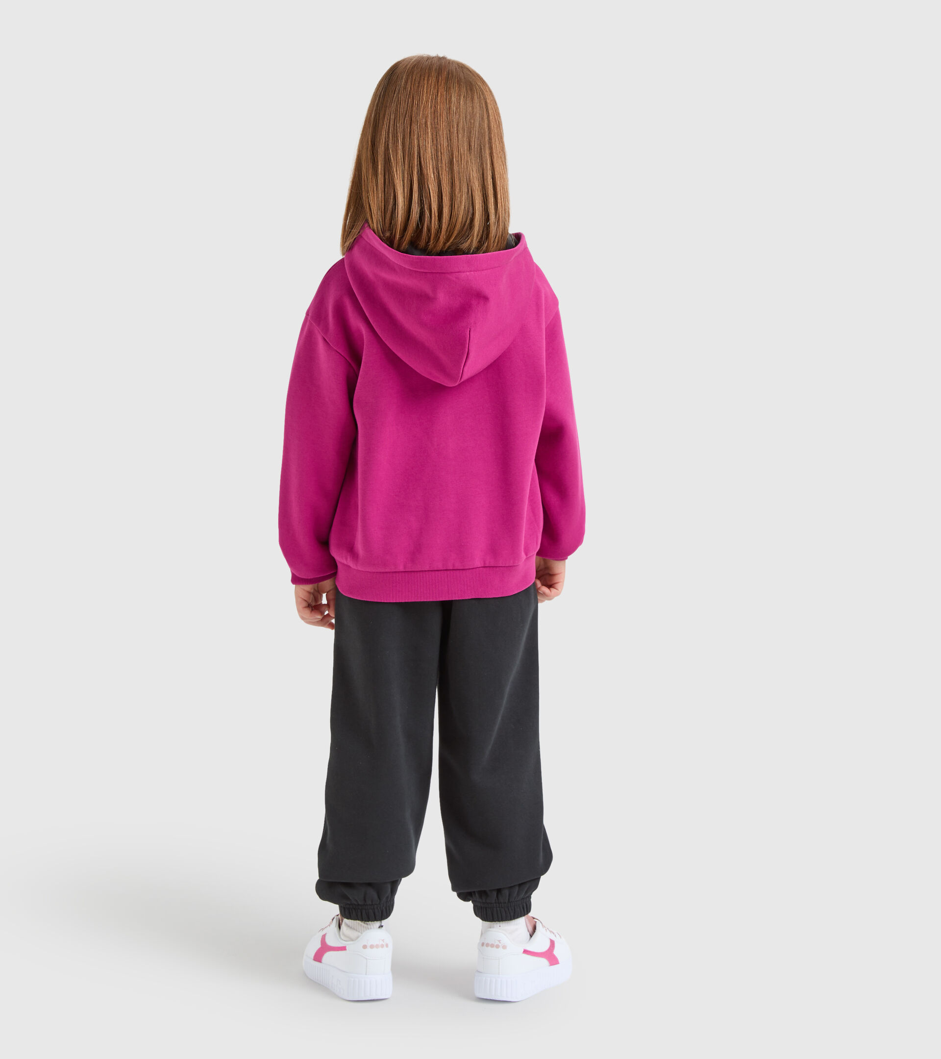 Sports tracksuit - Girls JG.TRACKSUIT HD FZ GLEE VIOLET RASPBERRY - Diadora