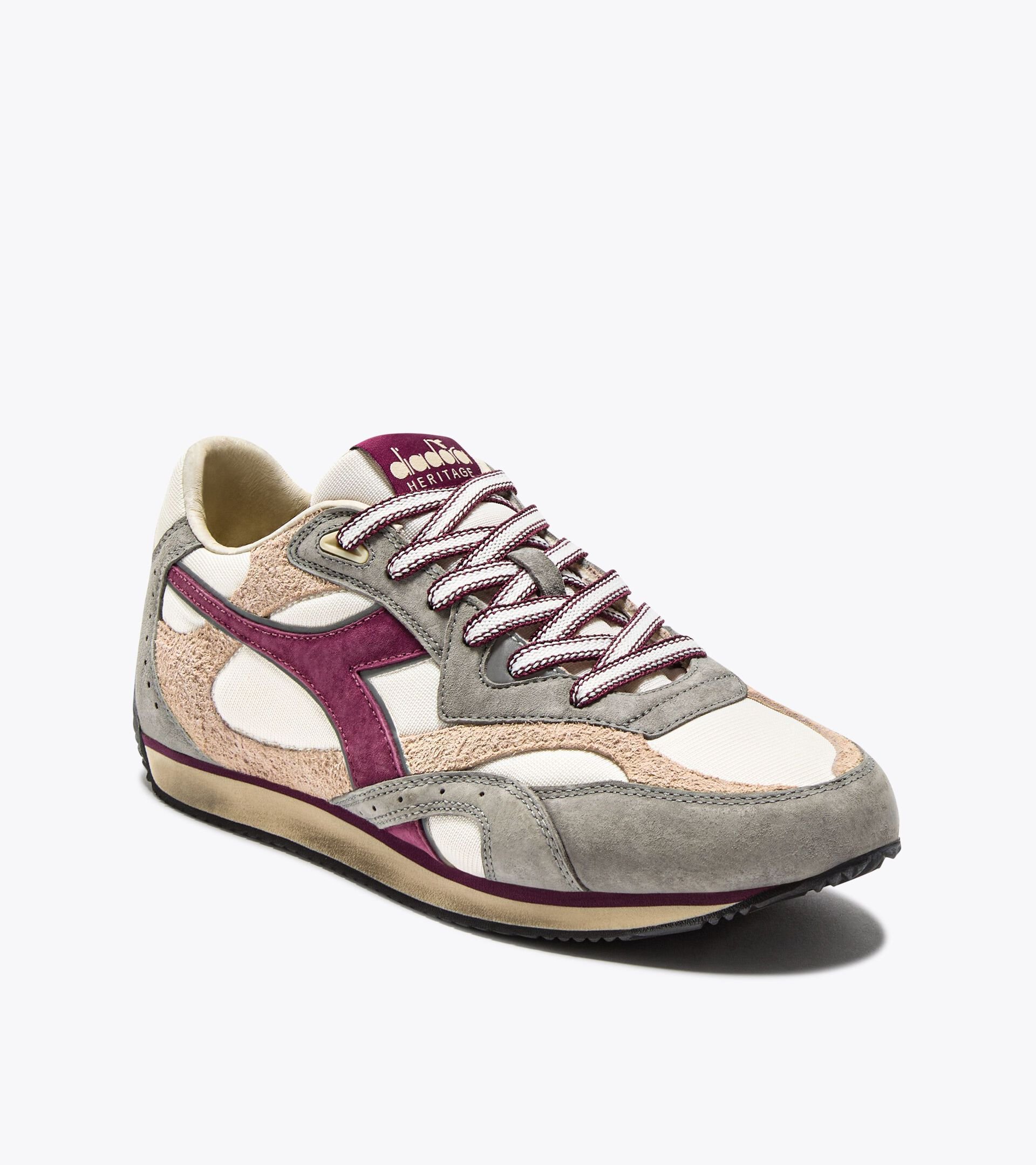 Sneakers Heritage au profil bas - Pour tous les genres EQUIPE REVENGE USED BIANCO/GRIGIO TORTORA - Diadora