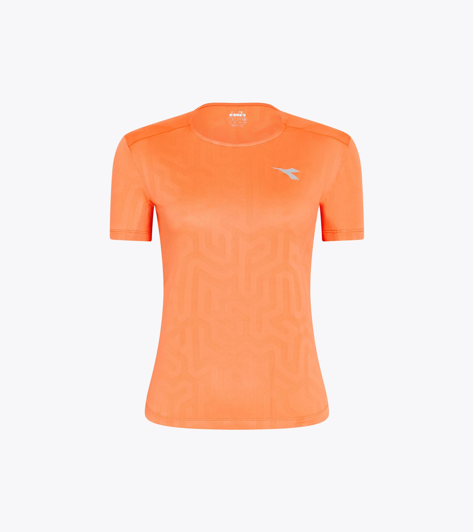 Running t-shirt - Coolcore light fabric - Women’s L. SUPER LIGHT SS T-SHIRT ORANGE NECTARINE - Diadora