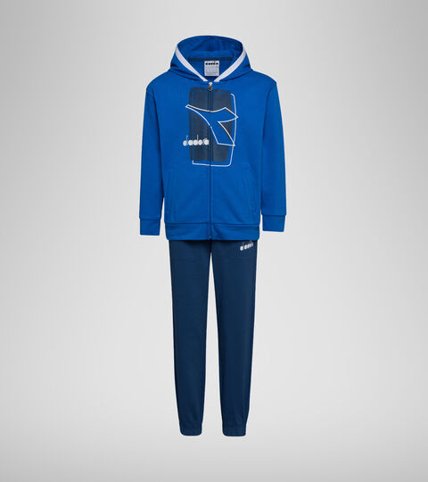 Tracksuit - Boys and girls JU. TRACKSUIT HOODIE FZ ELEMENTS MICRO BLUE - Diadora