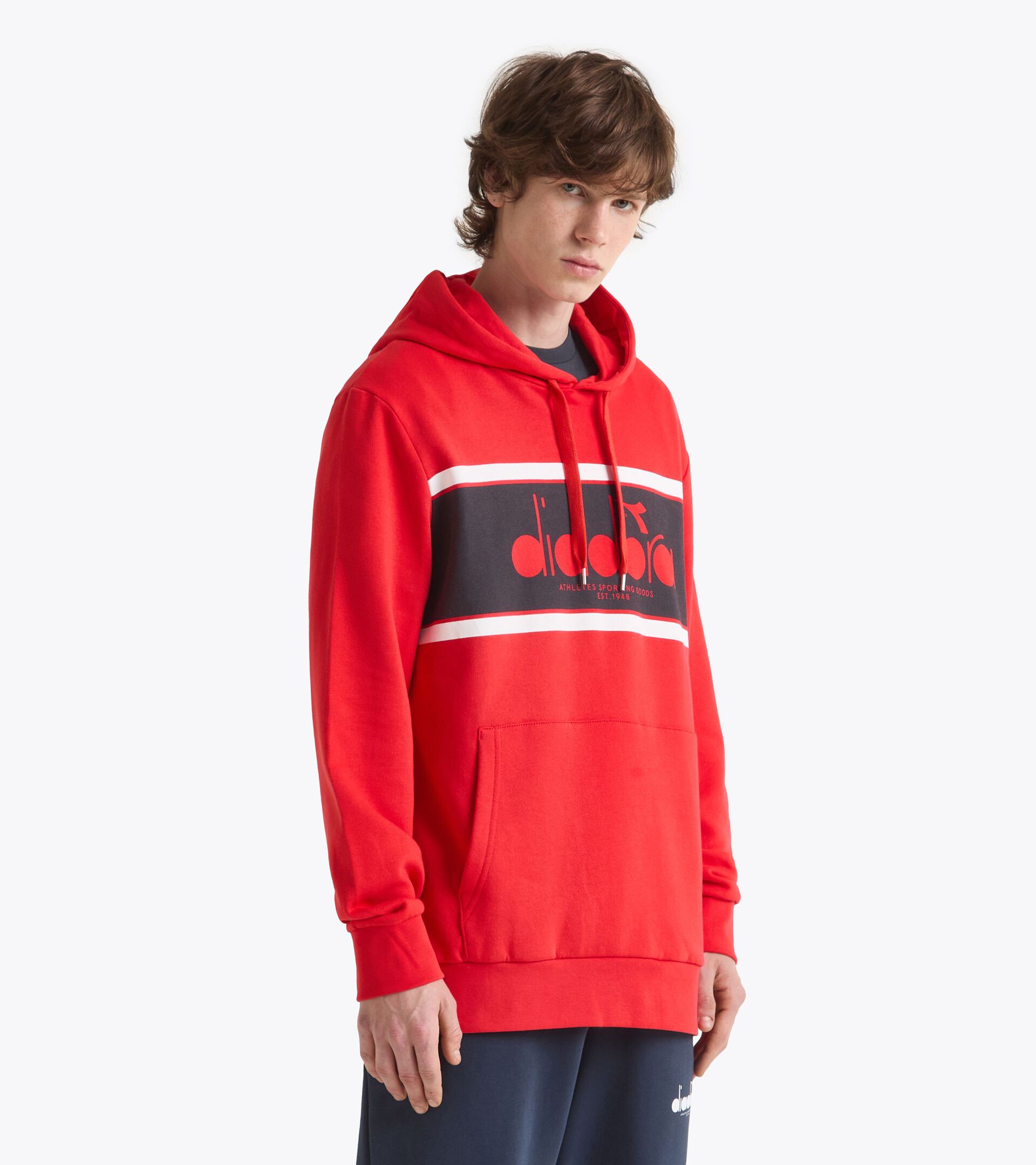 Color block hoodie - All-Gender HOODIE LOGO FER.RED ITALY - Diadora