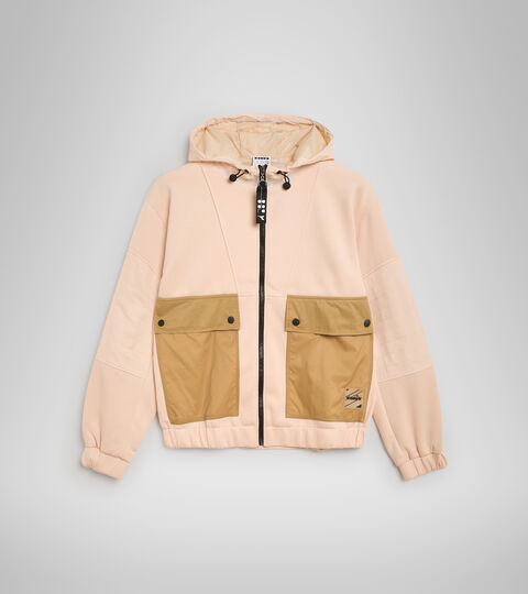 L. TRACK JACKET URBANITY, PASTEL ROSE TAN Sports jacket - Women L. TRACK JACKET URBANITY PASTEL ROSE TAN - Diadora