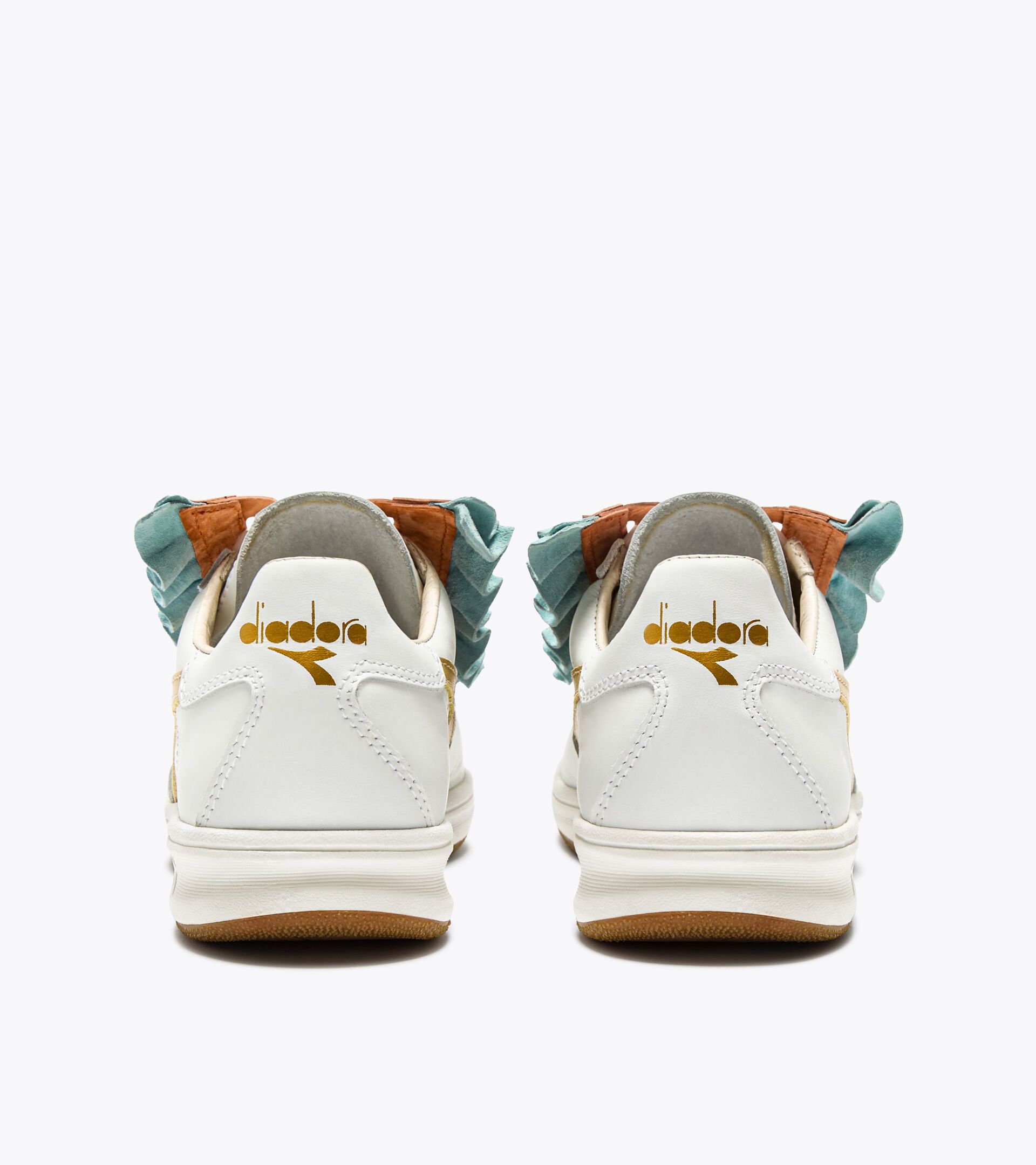 Sneaker Heritage aus Leder - Damen B.ELITE ROUGE WN BIANCO/ARANCIO - Diadora