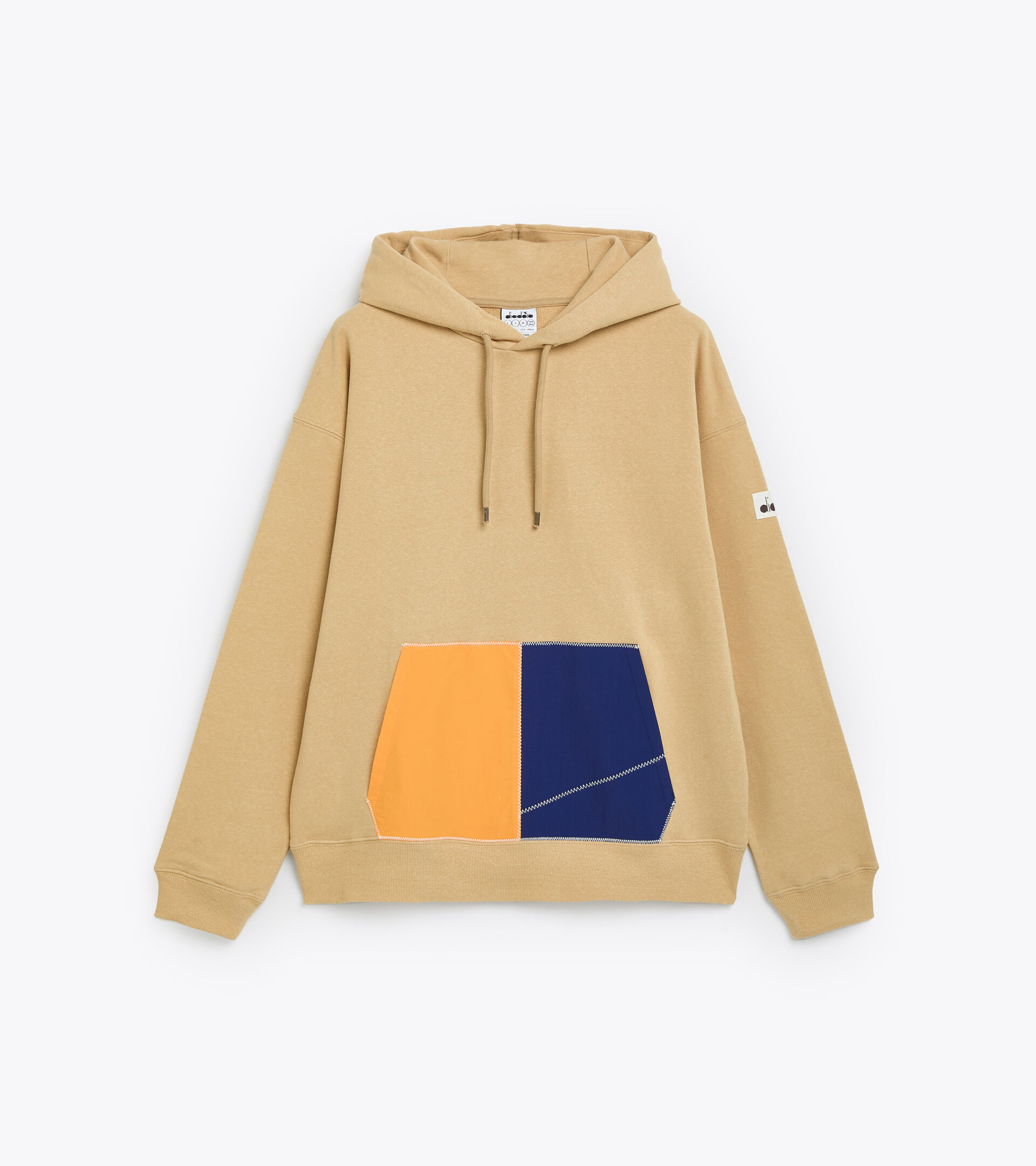 Sweatshirt mit Kapuze - Made in Italy - Herren HOODIE 2030 WARM SAND - Diadora