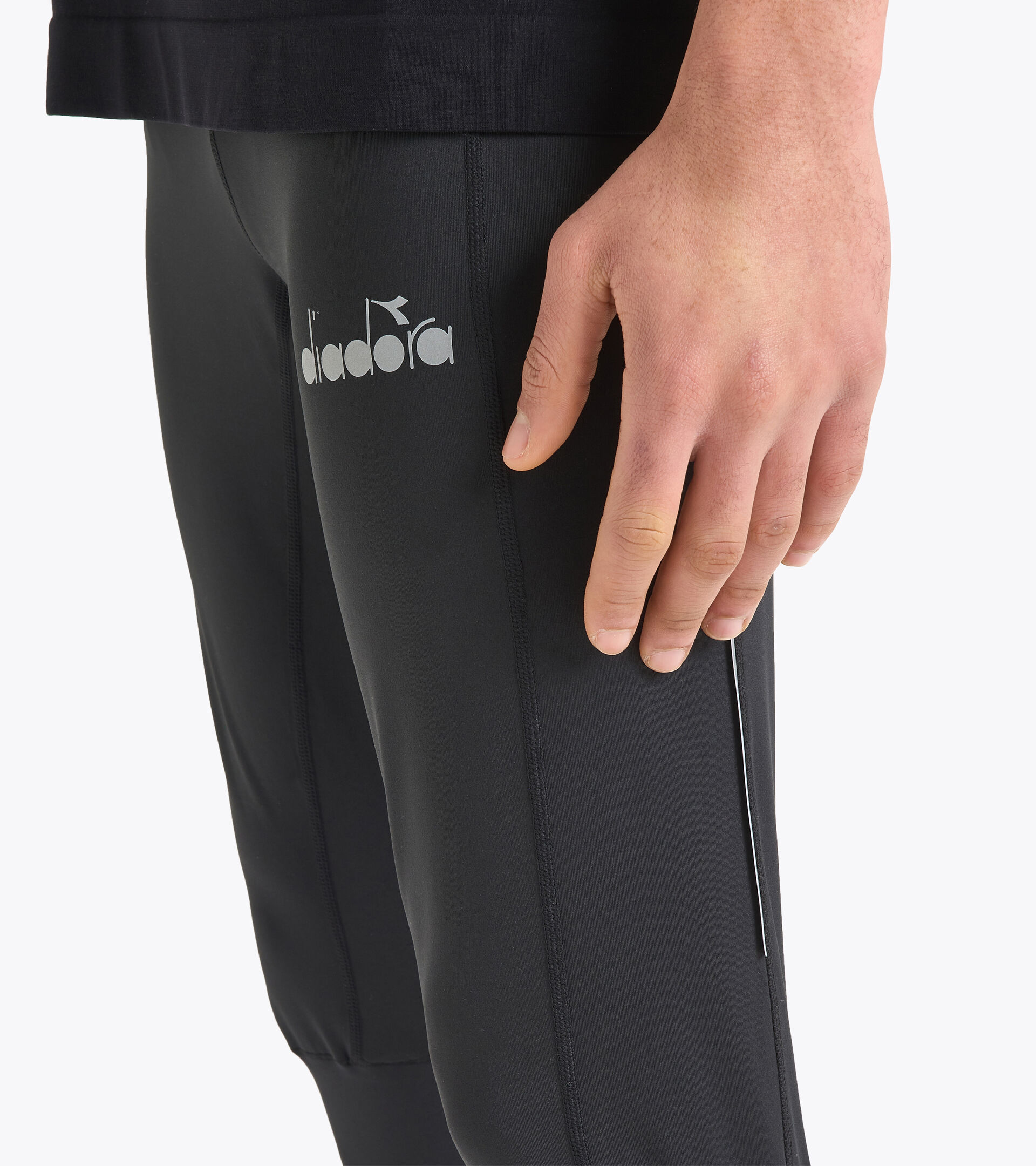 Leggings de course - Homme RUNNING TIGHTS NOIR - Diadora