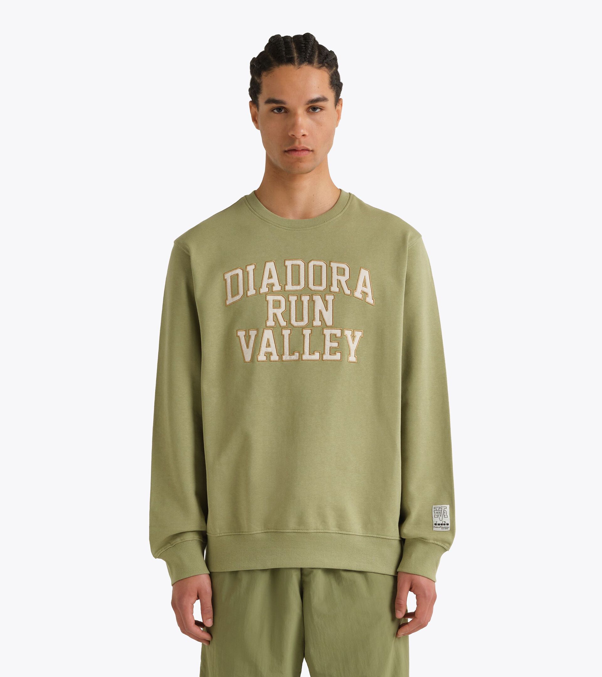 Sweatshirt mit Rundhalsausschnitt - Run Valley - F&uuml;r alle Geschlechter
 SWEATSHIRT CREW RUN VALLEY SALBEI - Diadora