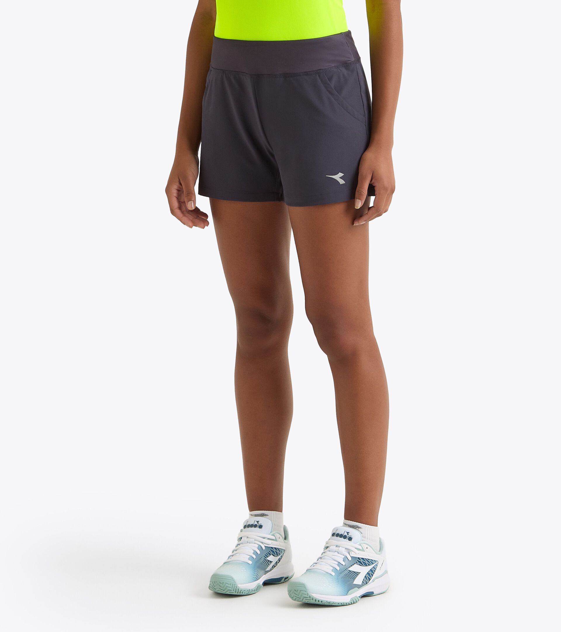 Short da tennis - Donna L. SHORT COURT NERO FUMO - Diadora