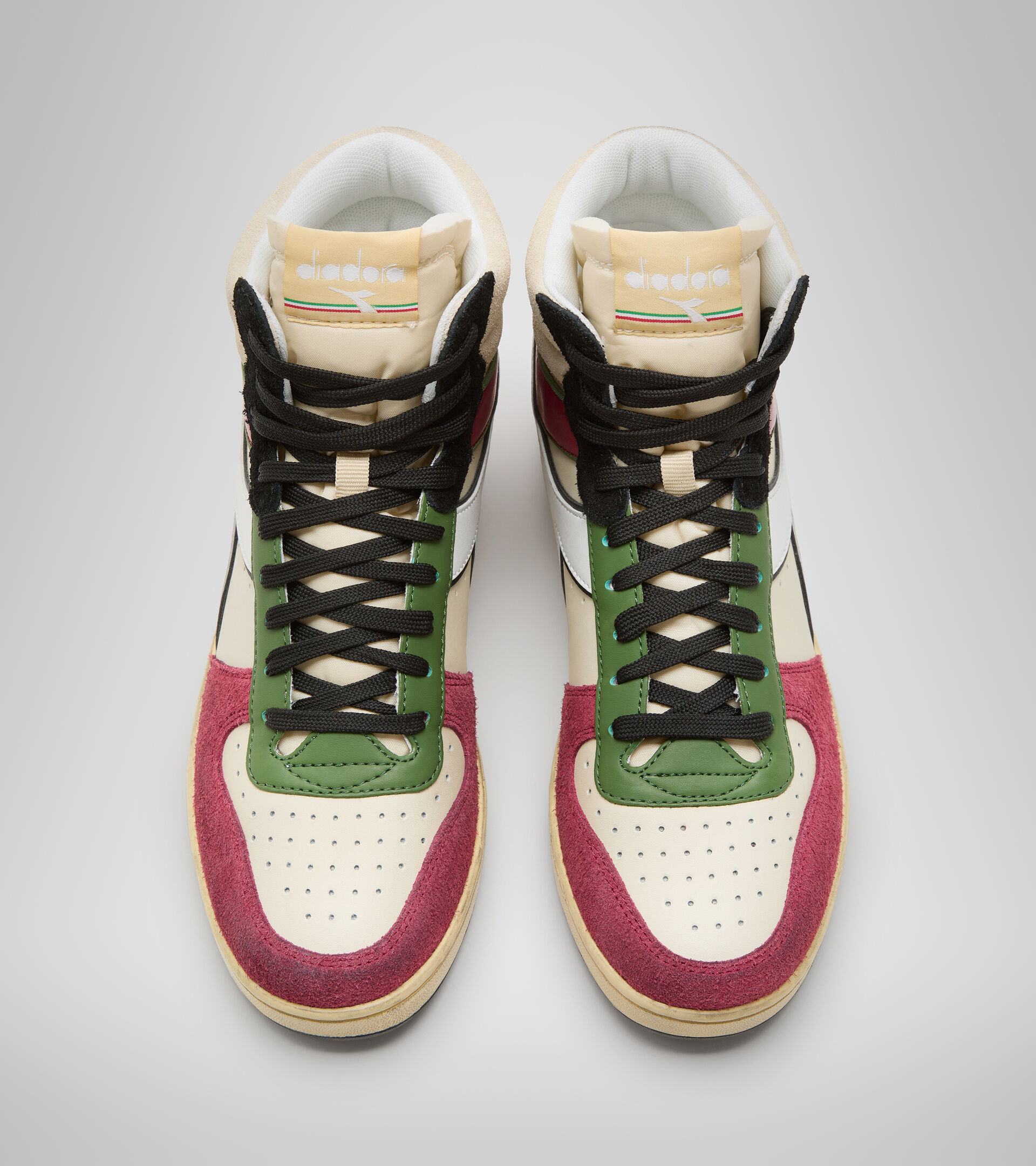 Sports shoes - Unisex MAGIC BASKET MID LEGACY CLOUD CREAM/RHUBARB/BLACK - Diadora