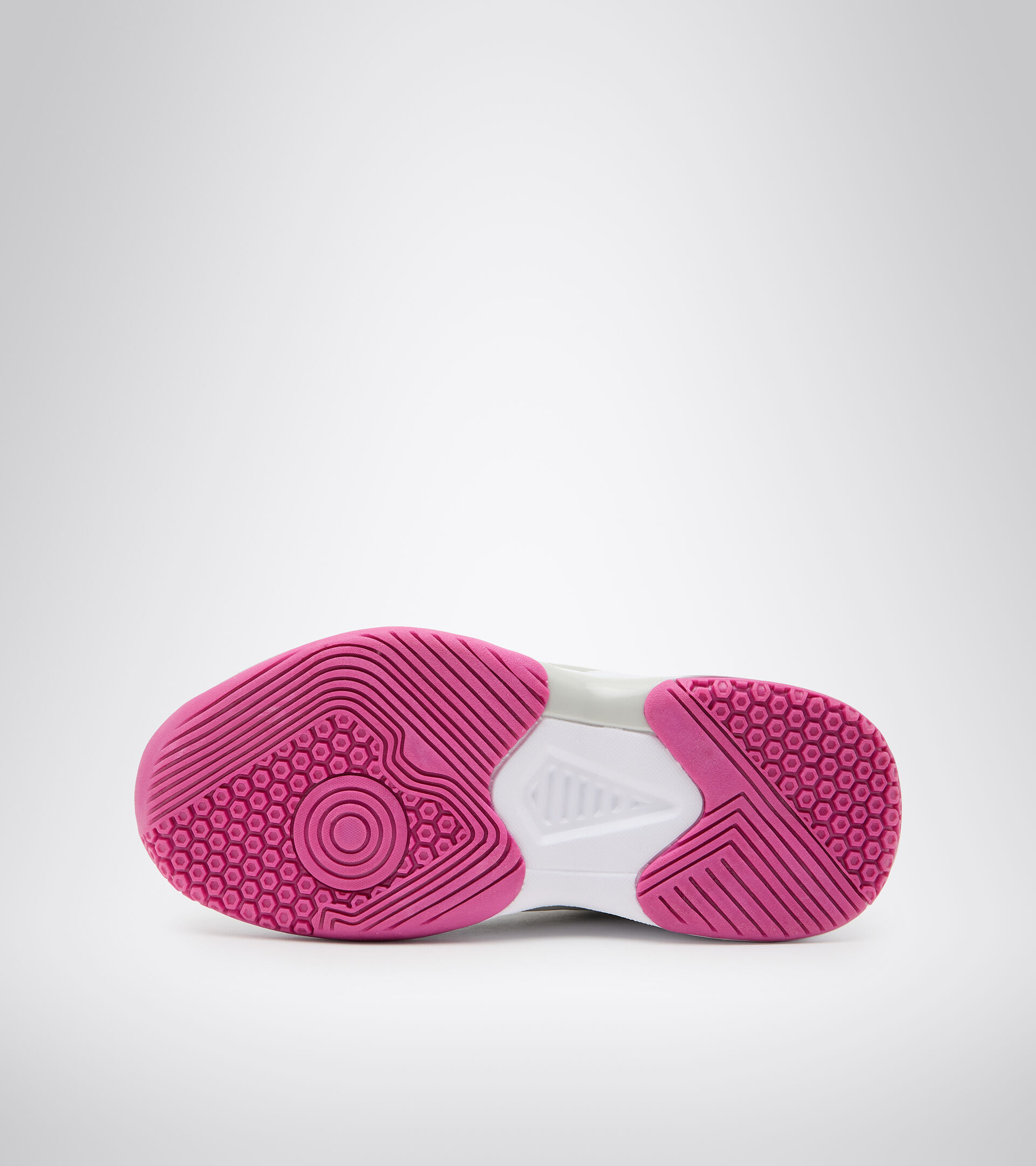 Chaussures de tennis pour terrains durs et terre battue - Unisexe Enfant S. CHALLENGE 3 SL JR BLANC/ROSE IBIS - Diadora