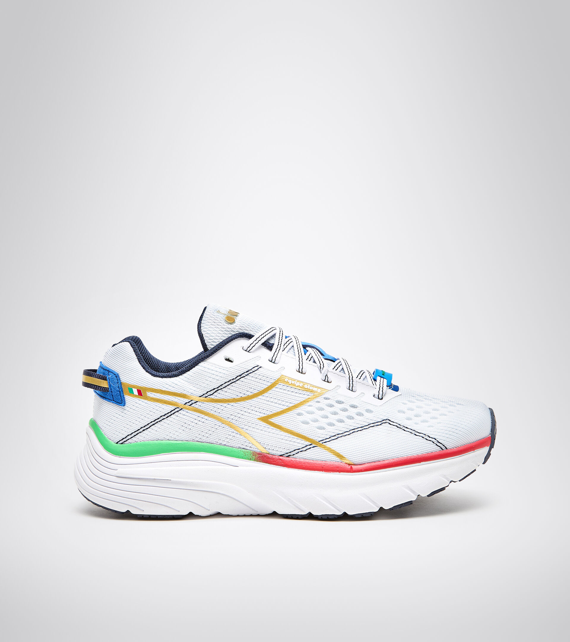Zapatillas de running Made in Italy - Mujer EQUIPE ATOMO W BLANCO/ORO MARRON - Diadora