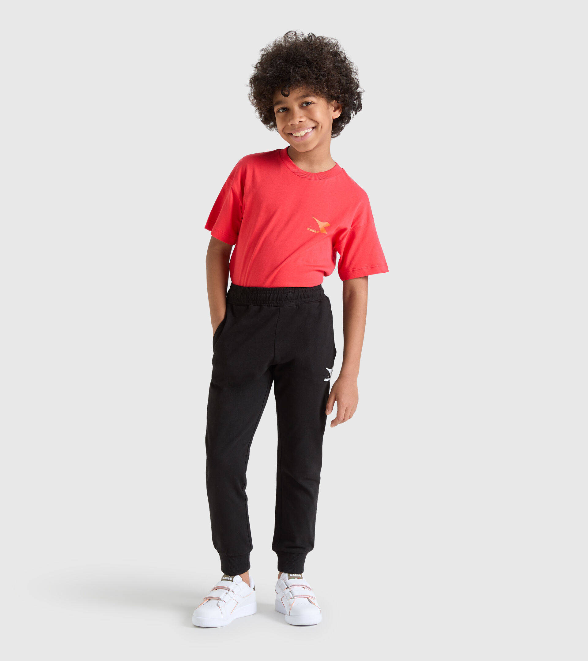 Cotton sports trousers - Unisex JU.CUFF PANTS RAINBOW BLACK - Diadora