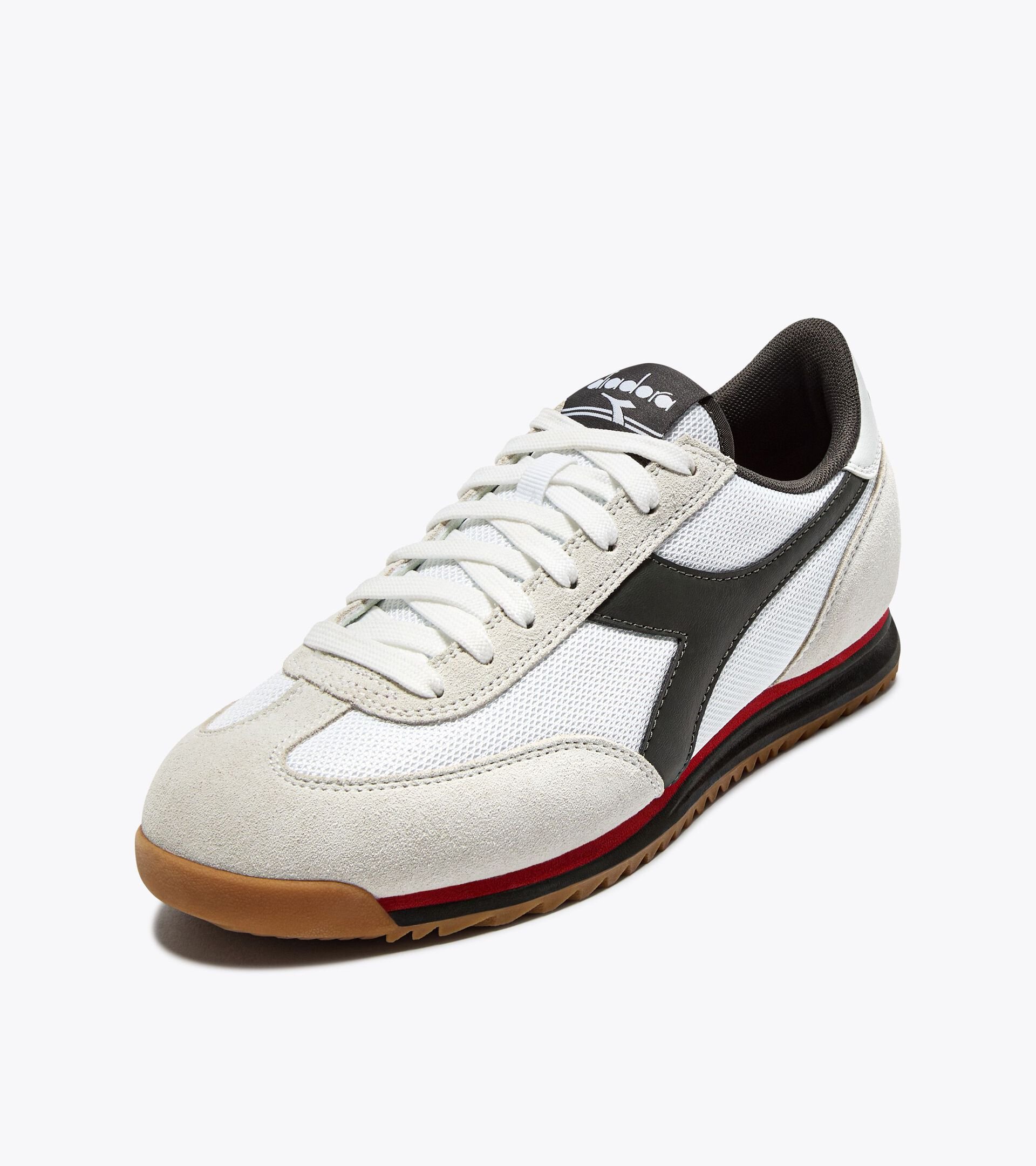 Sneaker aus Veloursleder mit niedrigem Profil - F&uuml;r alle Geschlechter CROSS WHITE/BLACK BELUGA - Diadora