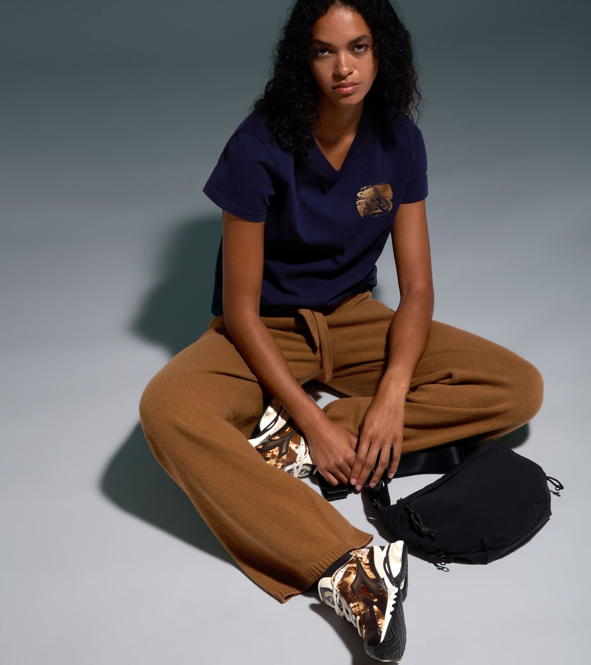Cotton T-shirt - Made In Italy - Women&rsquo;s L. T-SHIRT SS LEGACY BLUE CORSAIR - Diadora