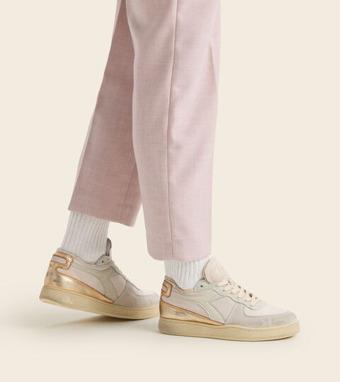 MI BASKET ROW CUT CIRCUS DIRTY WN, BEIGE BRILLANTE ALABASTRO Zapatillas Heritage - Mujer MI BASKET ROW CUT CIRCUS DIRTY WN BEIGE BRILLANTE ALABASTRO - Diadora