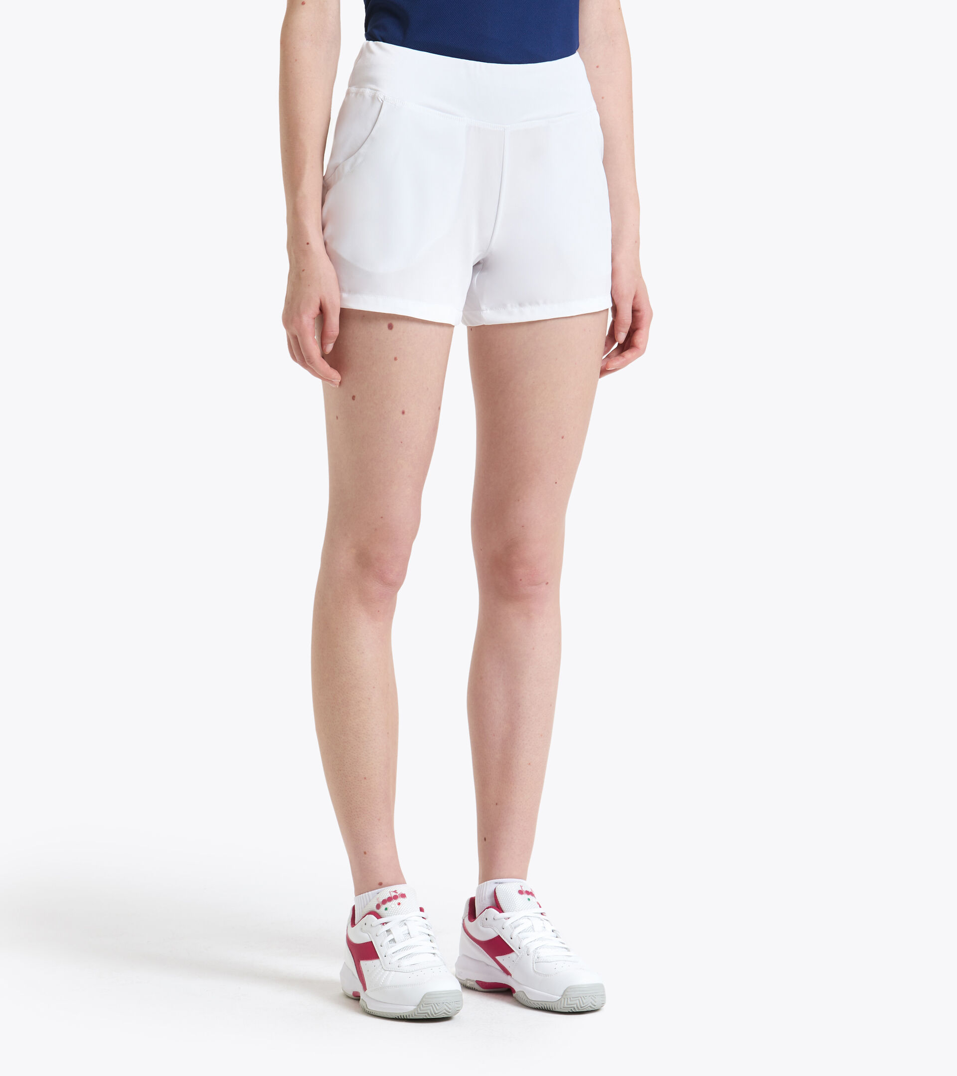 Damen-Tennis-Shorts L. SHORT COURT STRAHLEND WEISSE - Diadora