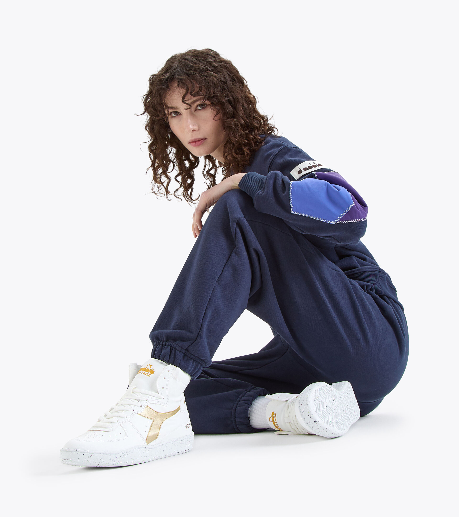 Sporthose Made in Italy 2030 - Damen L. PANT 2030 SCHWARZ SCHWERTLILIE - Diadora